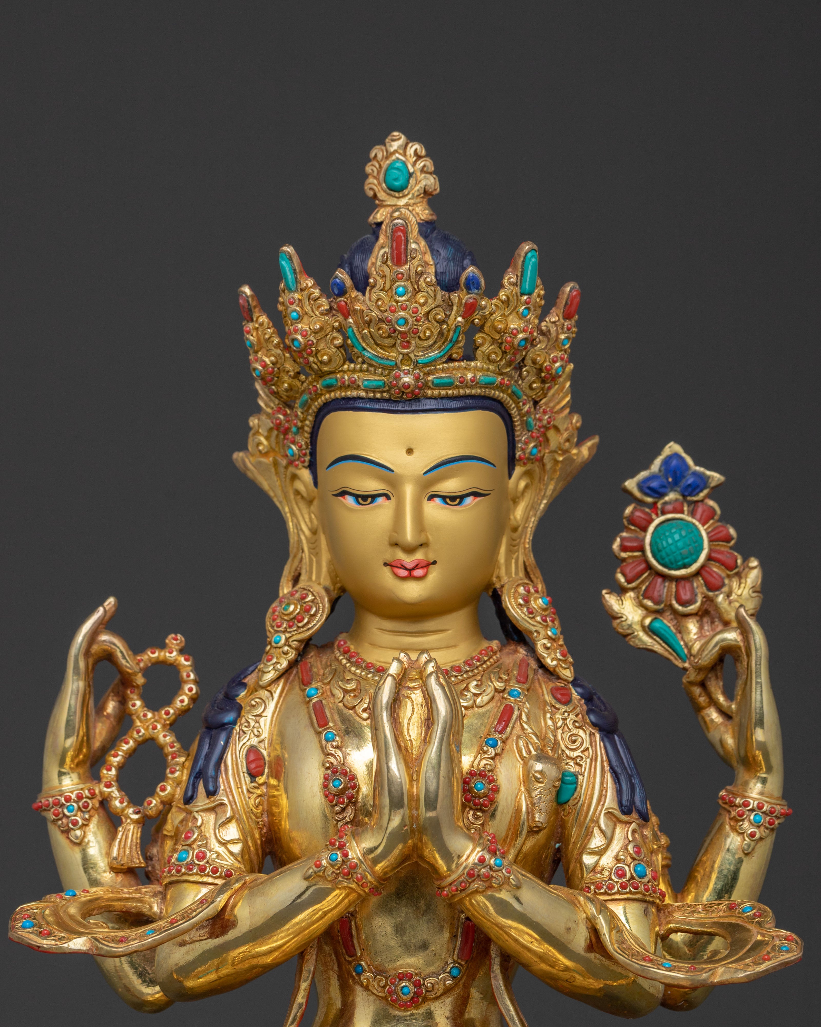 Four-Arms Chenrezig Compassion Statue | Sacred Icon