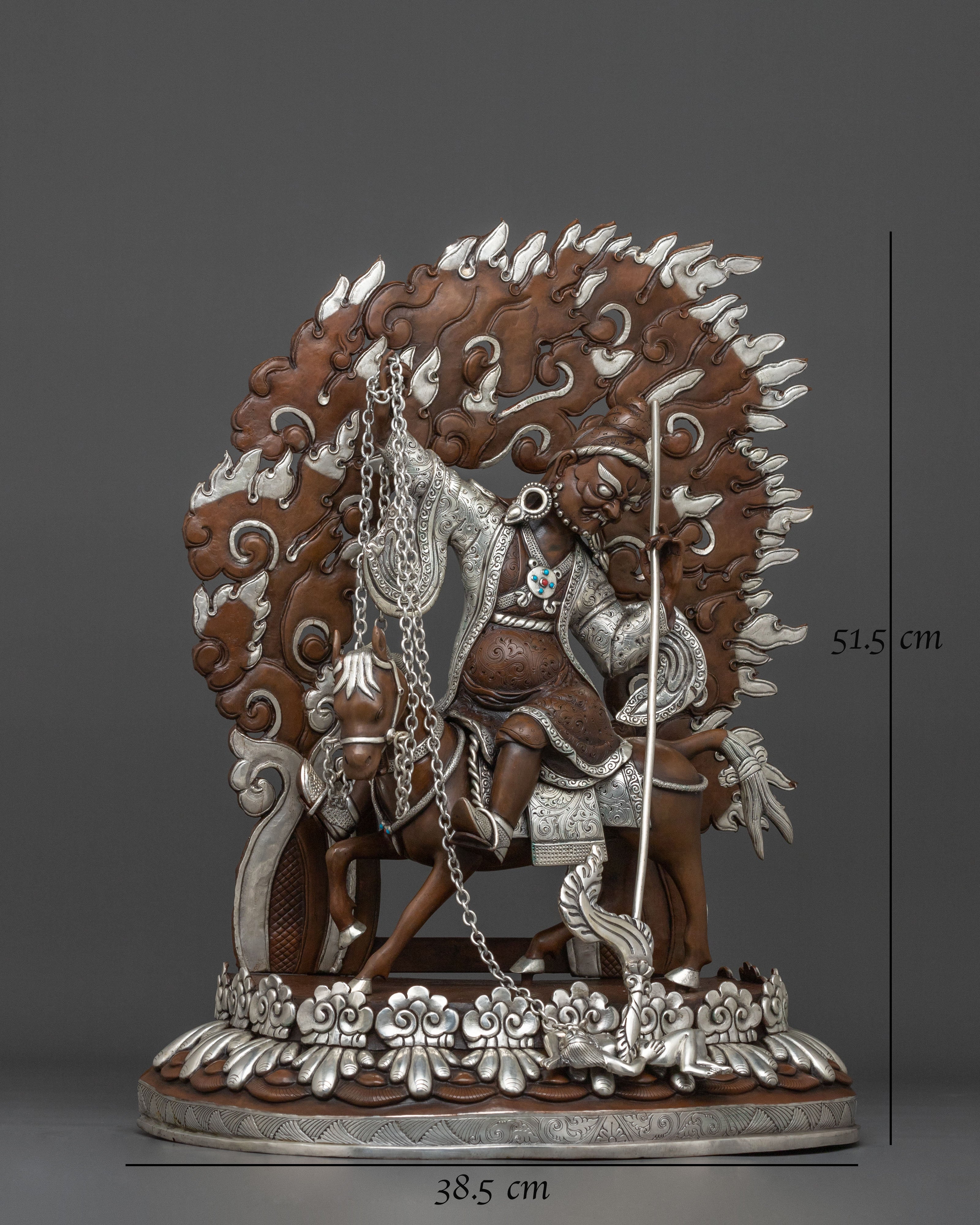 Chimar Sculpture: Handcrafted Silver-Plated Protector