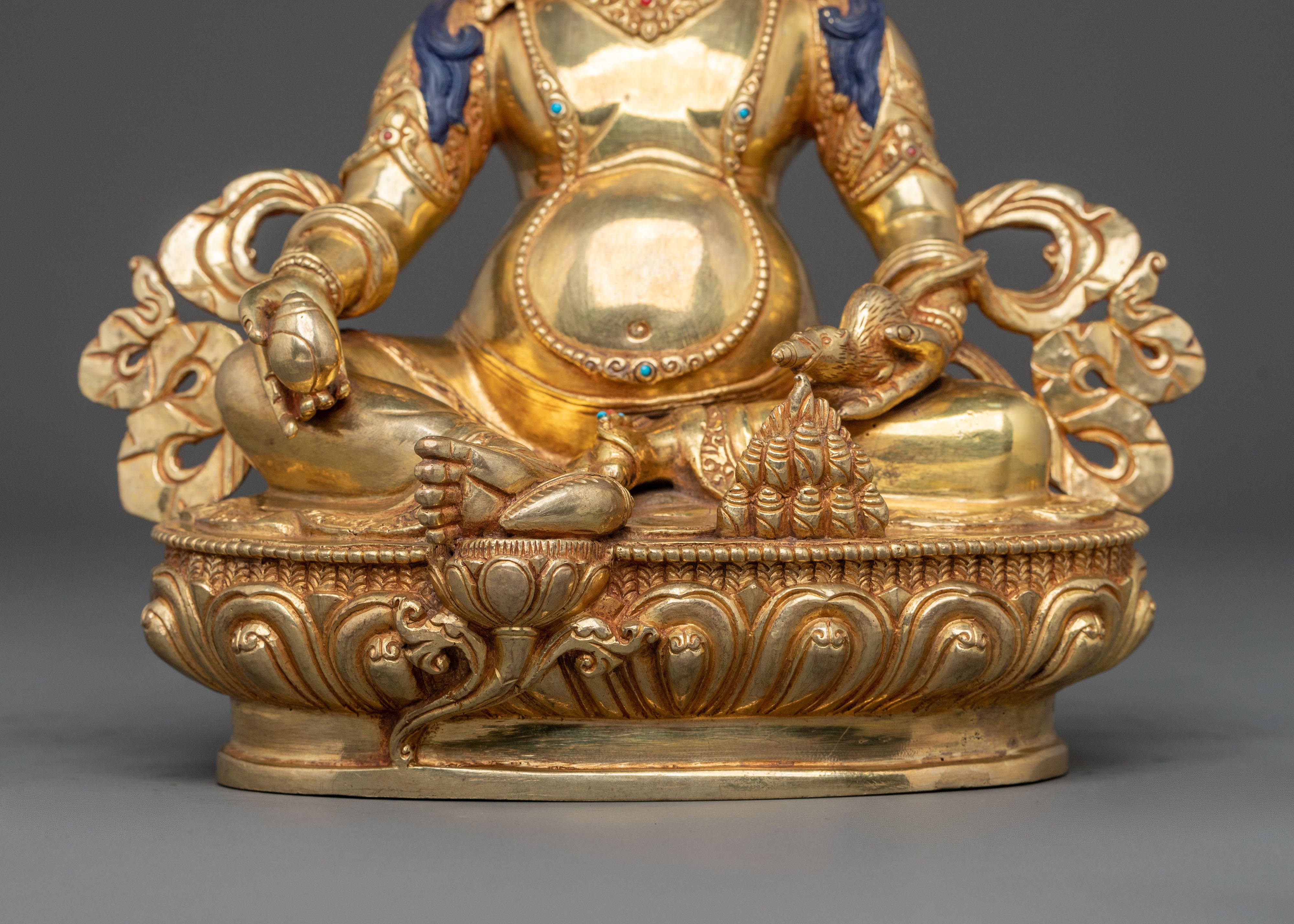Dzambhala Wealth Deity Figure | Tibetan Wealth Deity Sculpture