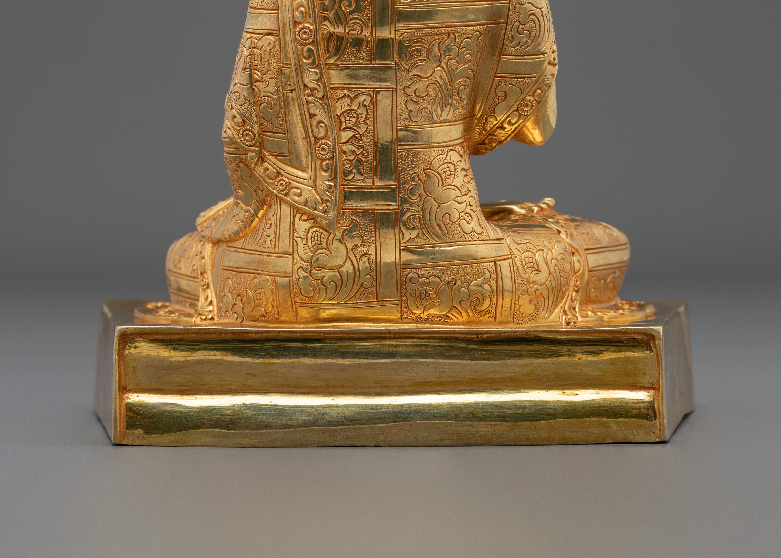Santarakshita Statue | 24K Gold Gilded Figurine