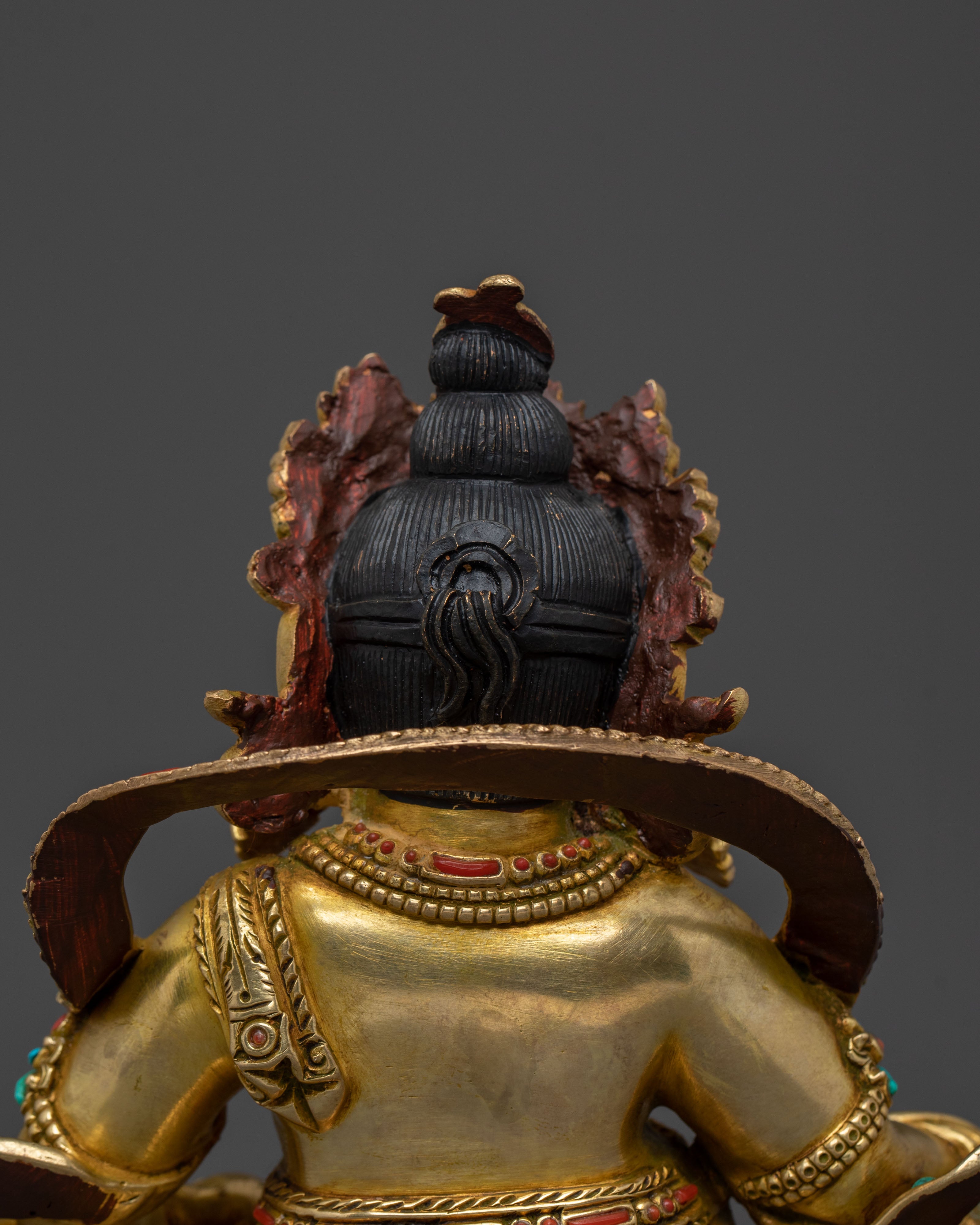 Golden Dzambhala Statue | Himalayan Sacred Figurine