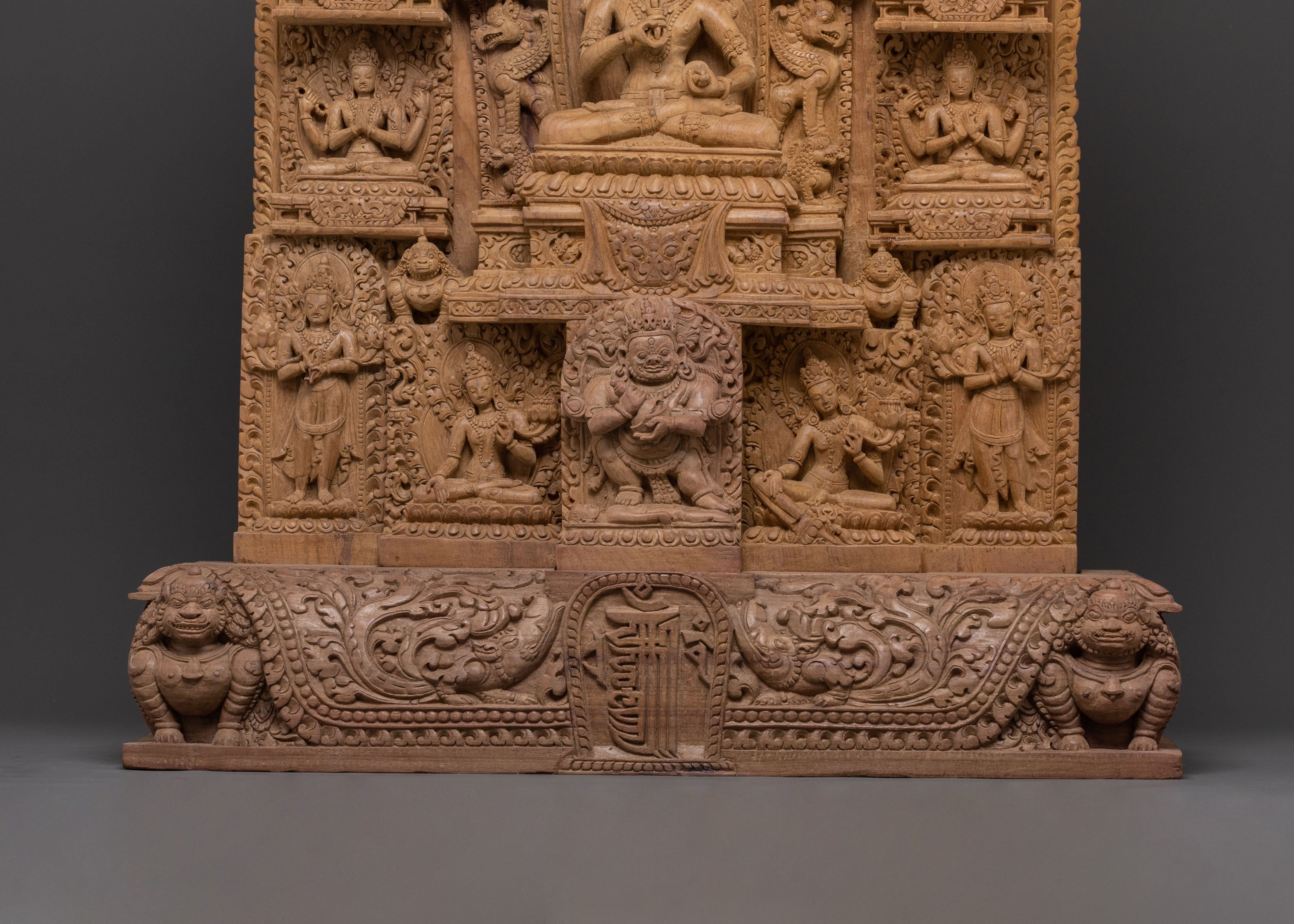 Vajrasattva Purification Wooden Sculpture | Home Decor