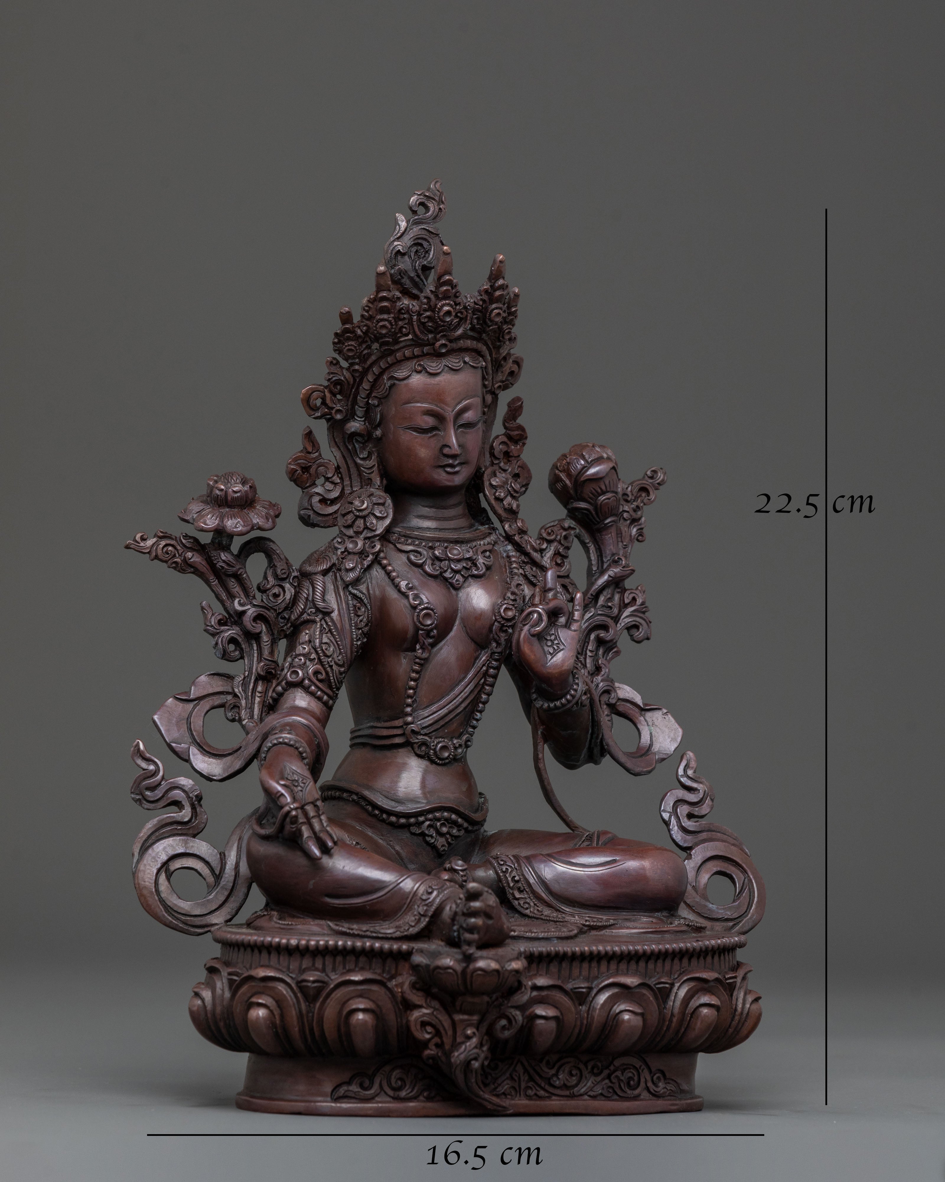 Green Tara Protector Figurine | Goddess of Compassion