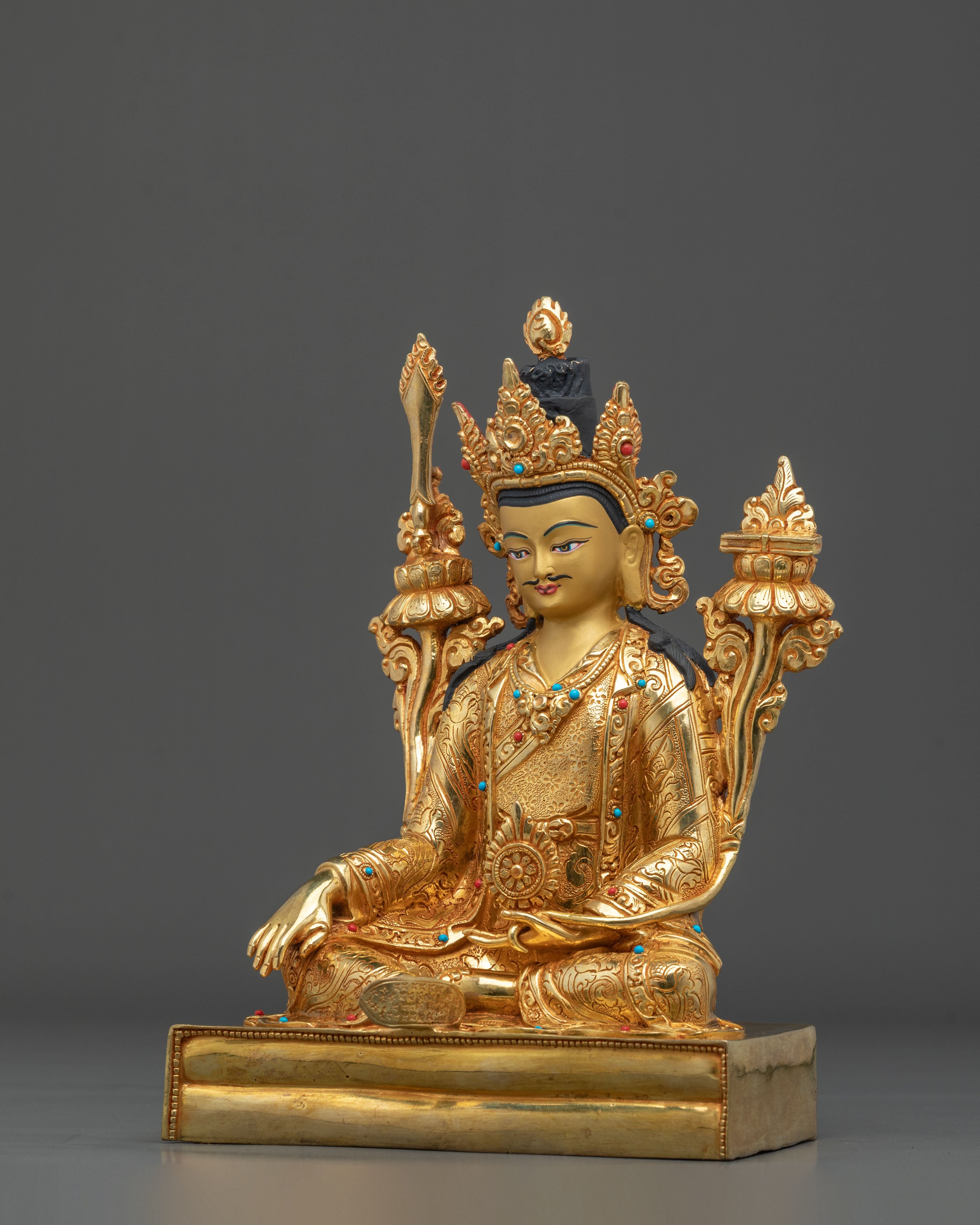 Trisong Detsen Golden Statue | Dharma Patron