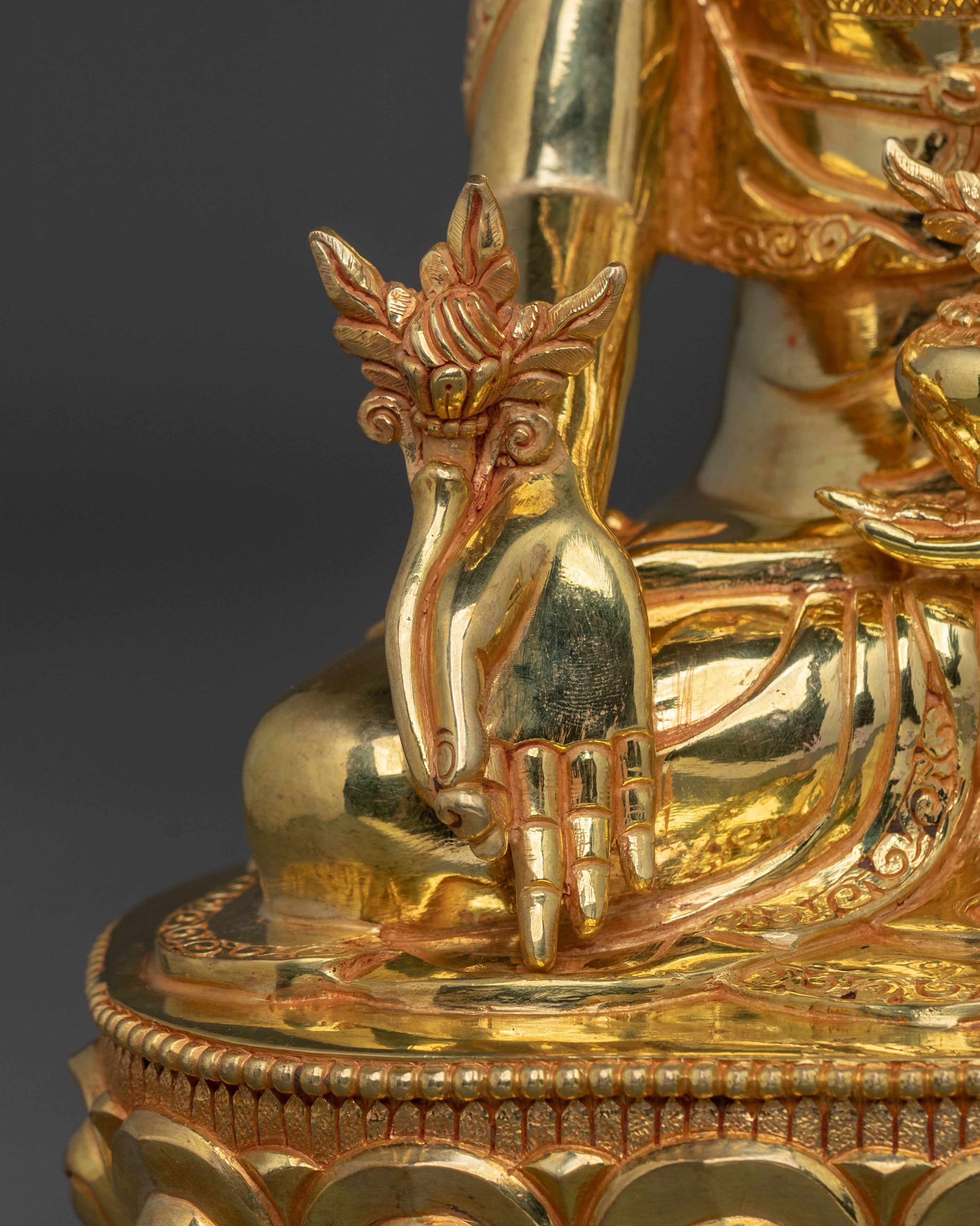 24k Gold Gilded Medicine Buddha Statue | Healing Buddha