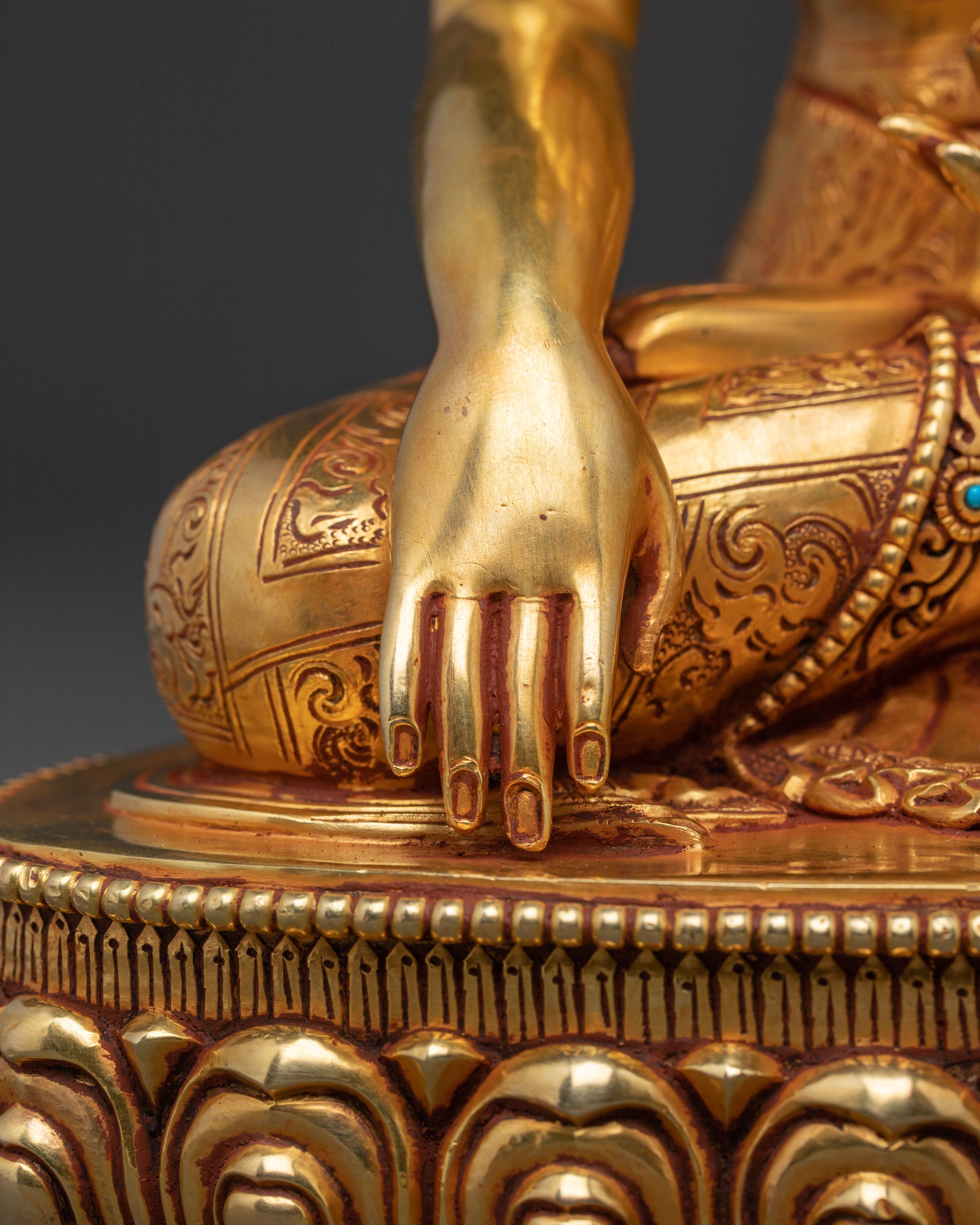 Shakyamuni Buddha Religious Statue – Hand-Gilded