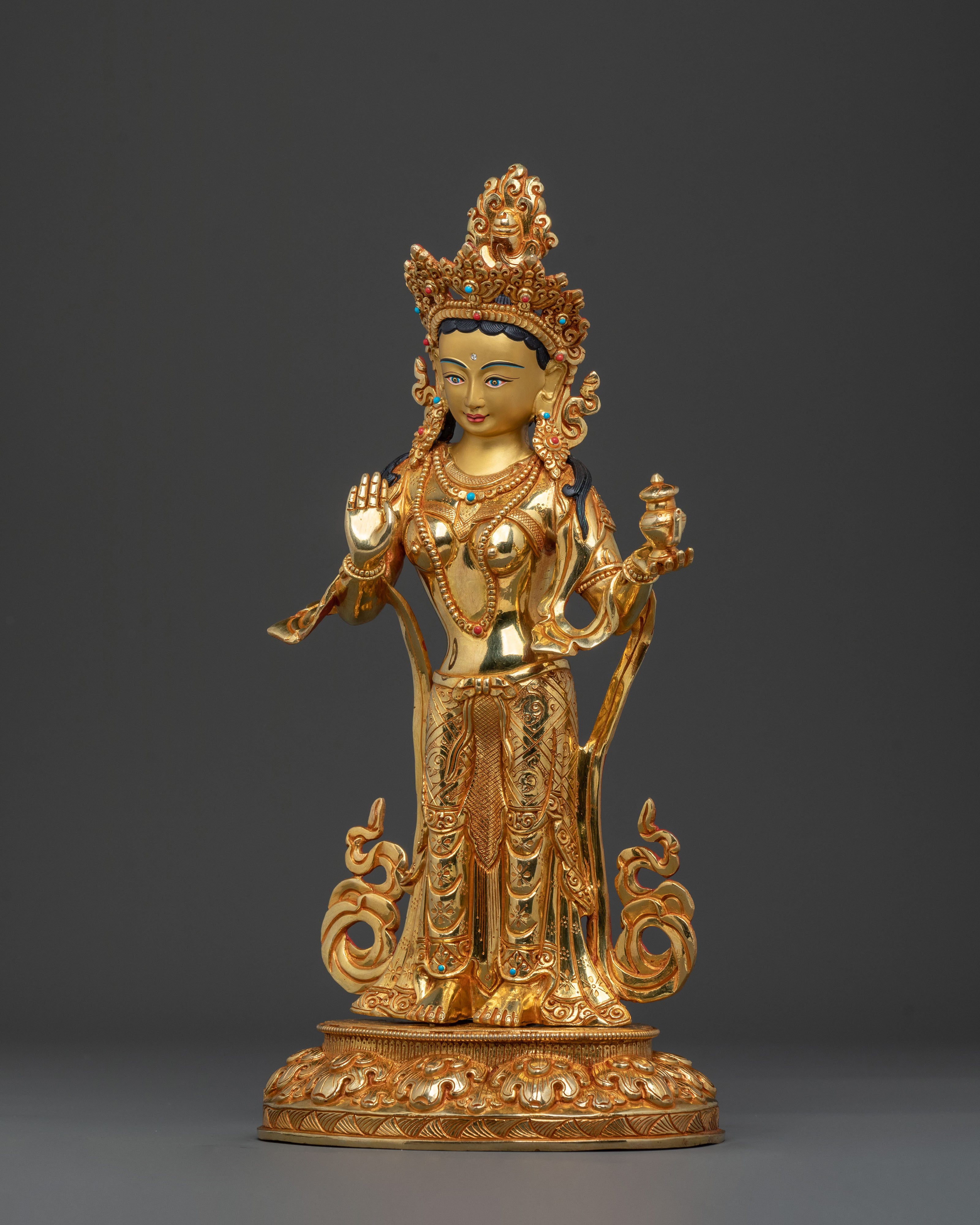 Mandarva: 24K Gold Gilded Traditional Statue