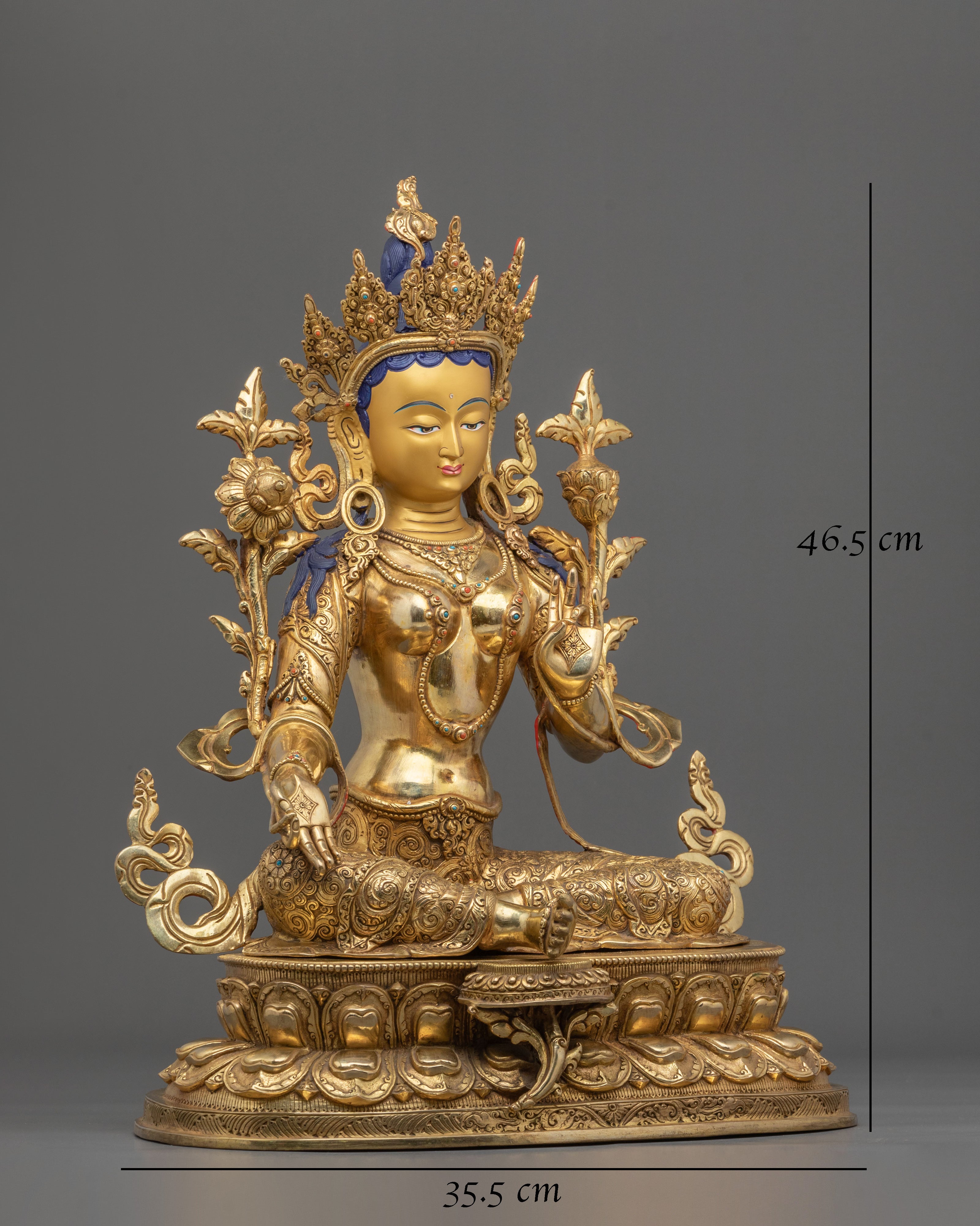 Green Tara Sculpture | Tibetan Buddhist Deity of Protection