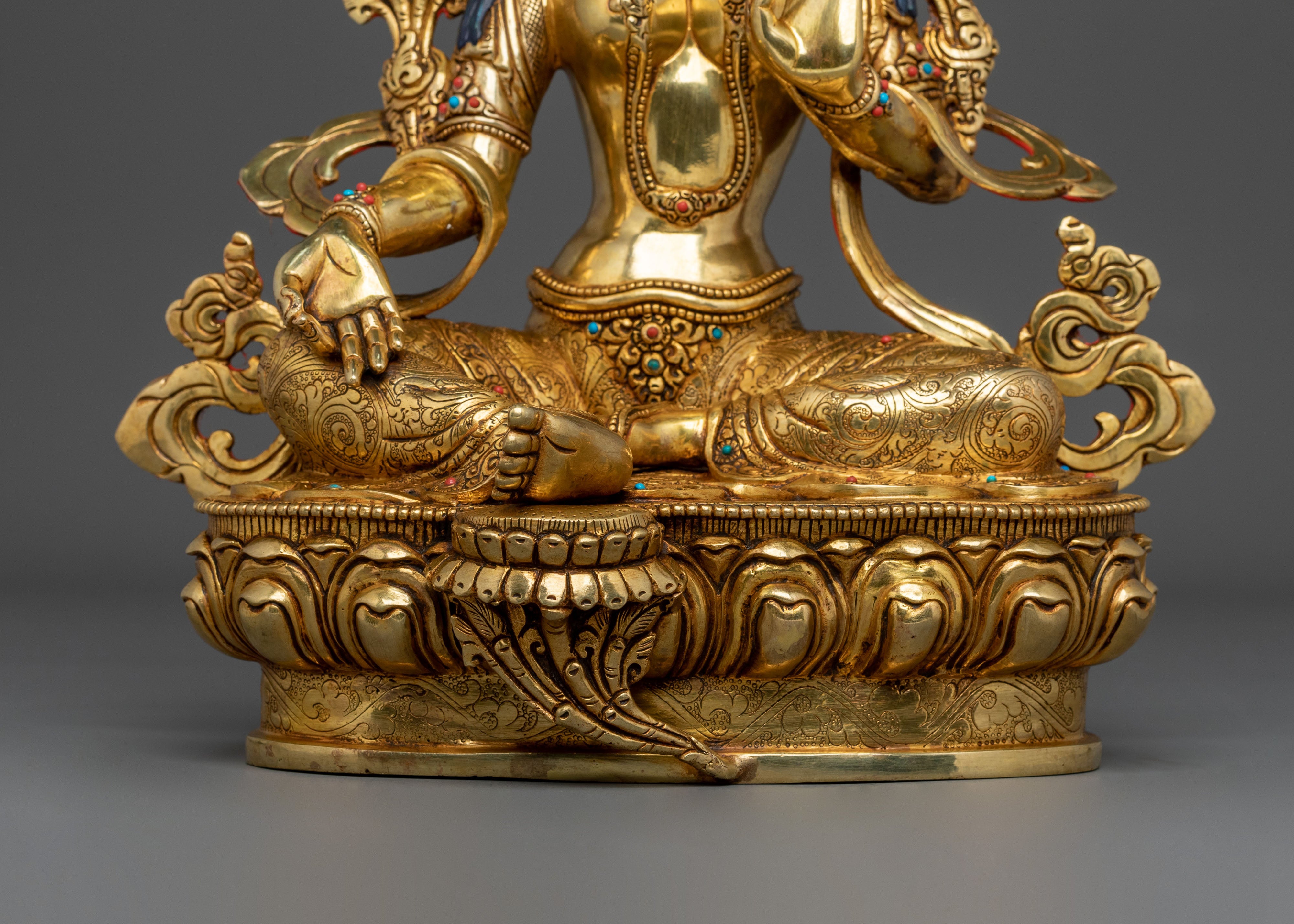 Tibetan Green Tara Statue | Healing Goddess