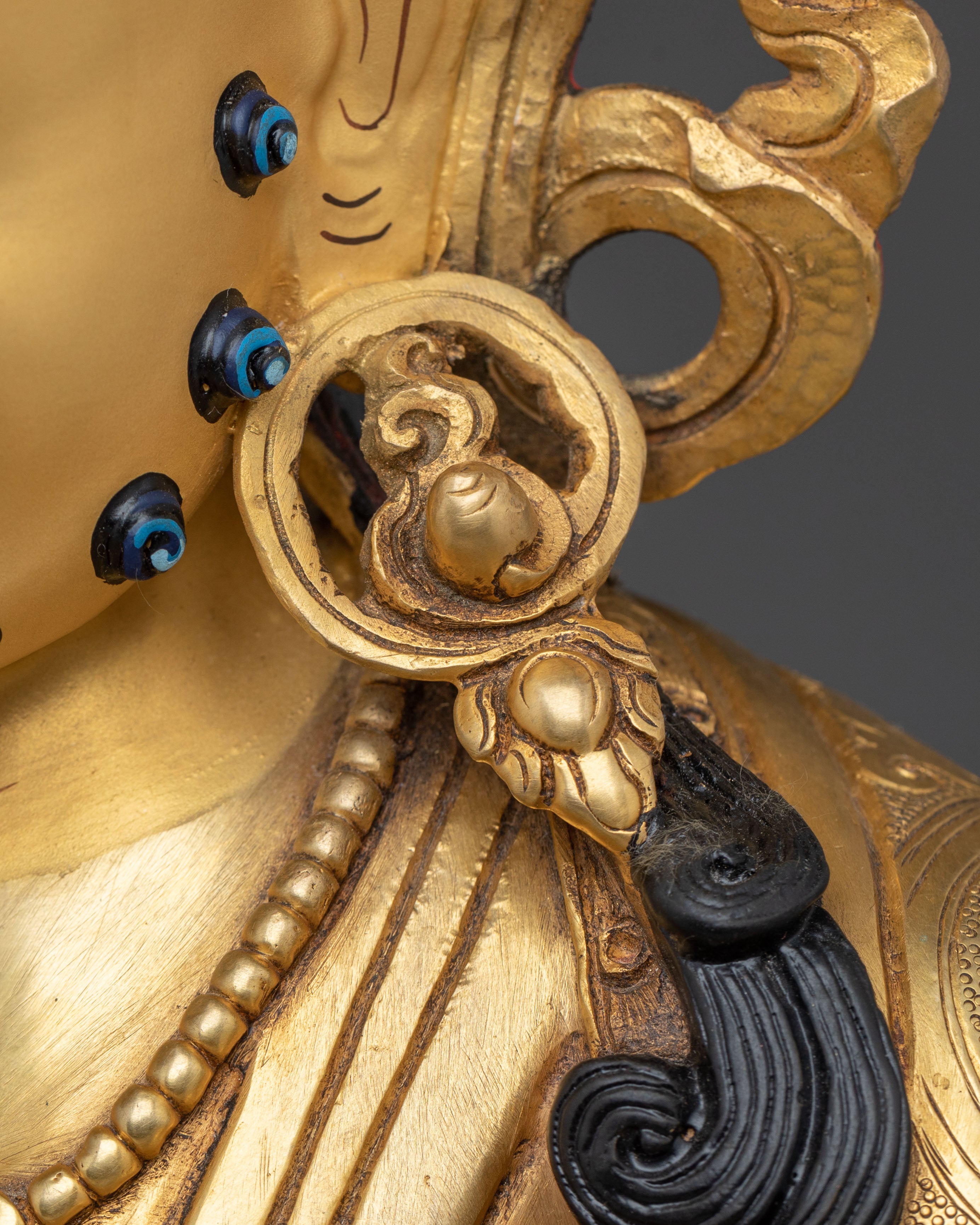 Dzambhala Sculpture |  24K Gold Gilded Wealth Deity