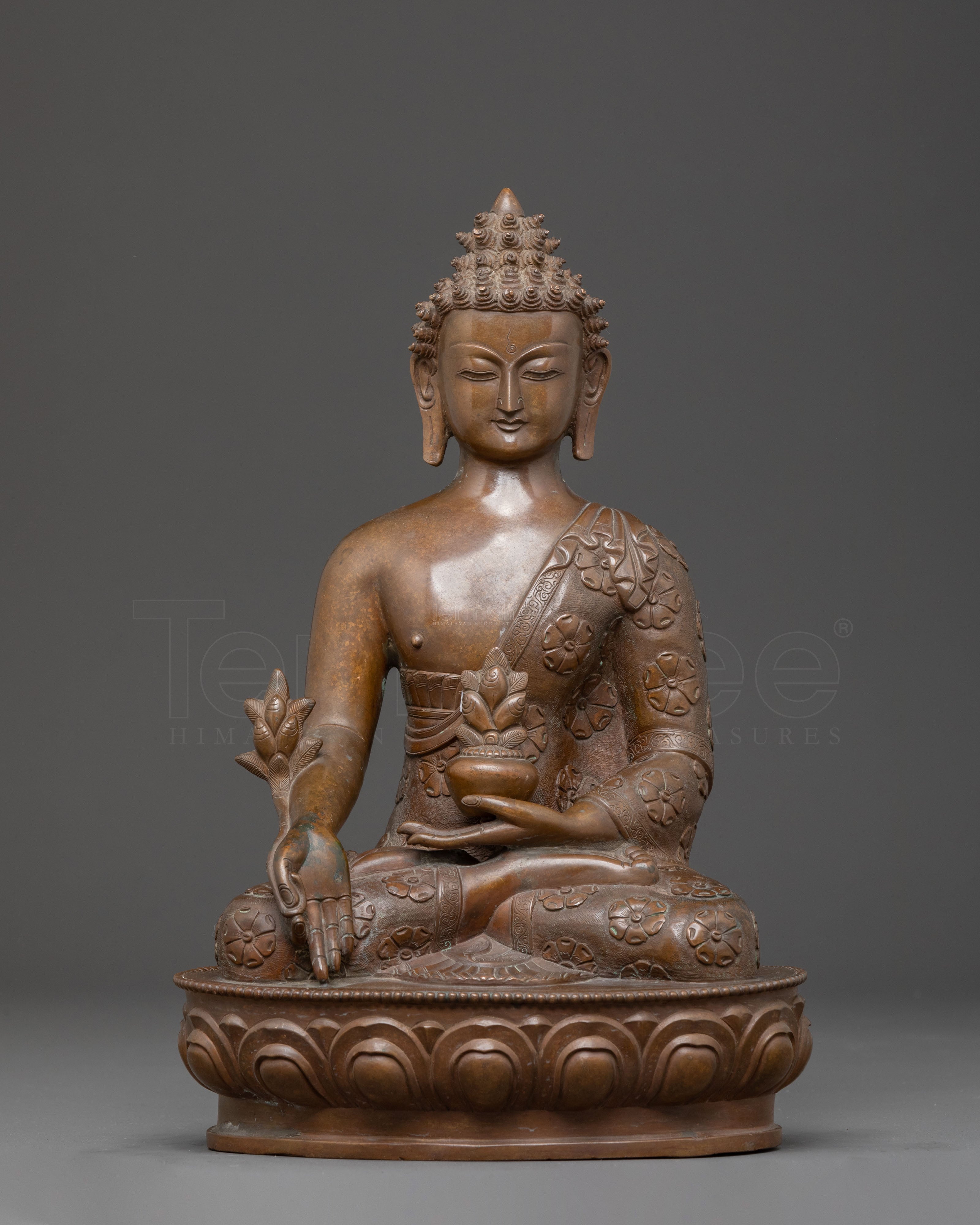 Handcrafted Medicine Buddha Oxidized Statue | Spiritual Decor