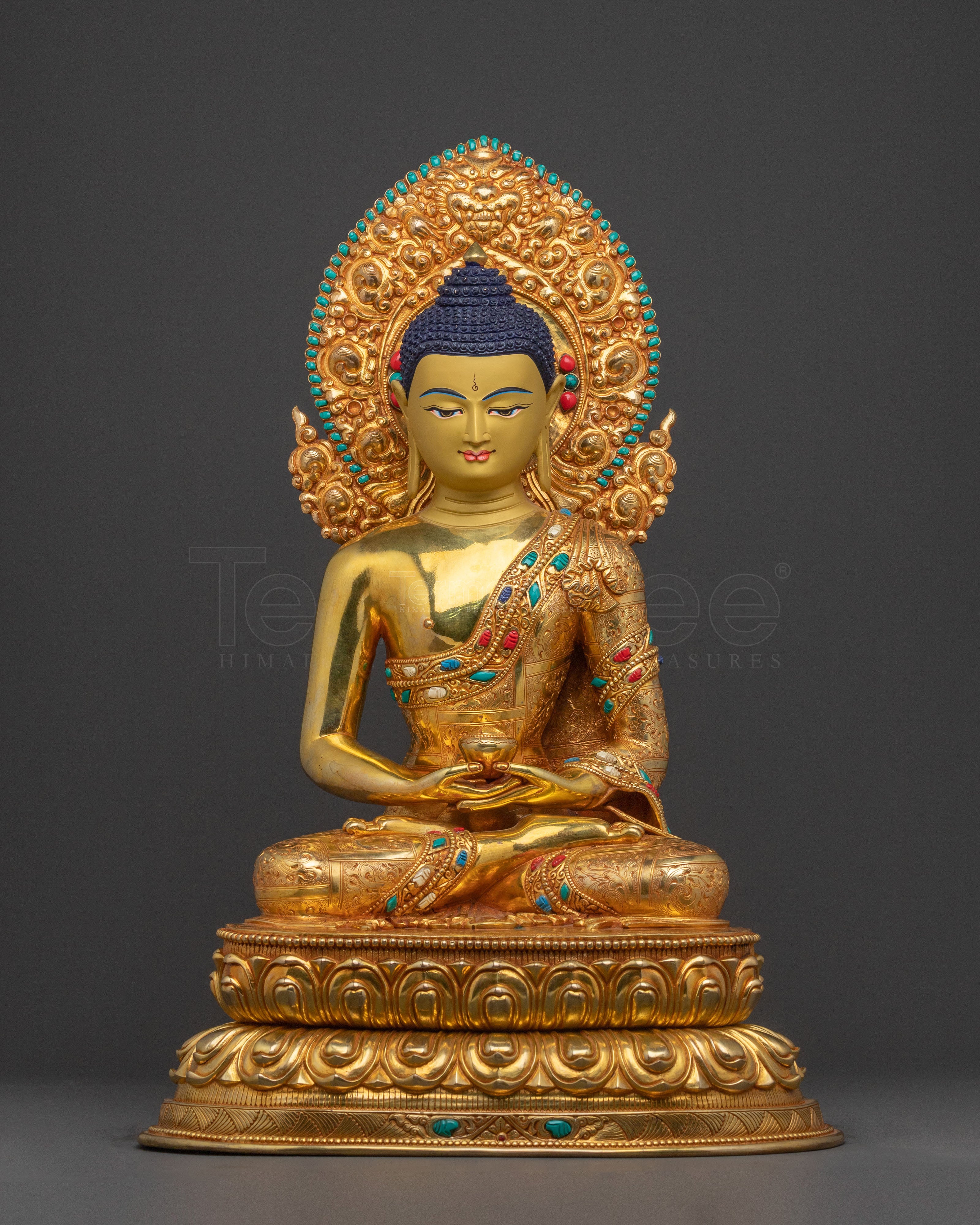 Amitabha Buddha Divine Peace Statue – Hand-Gilded Art