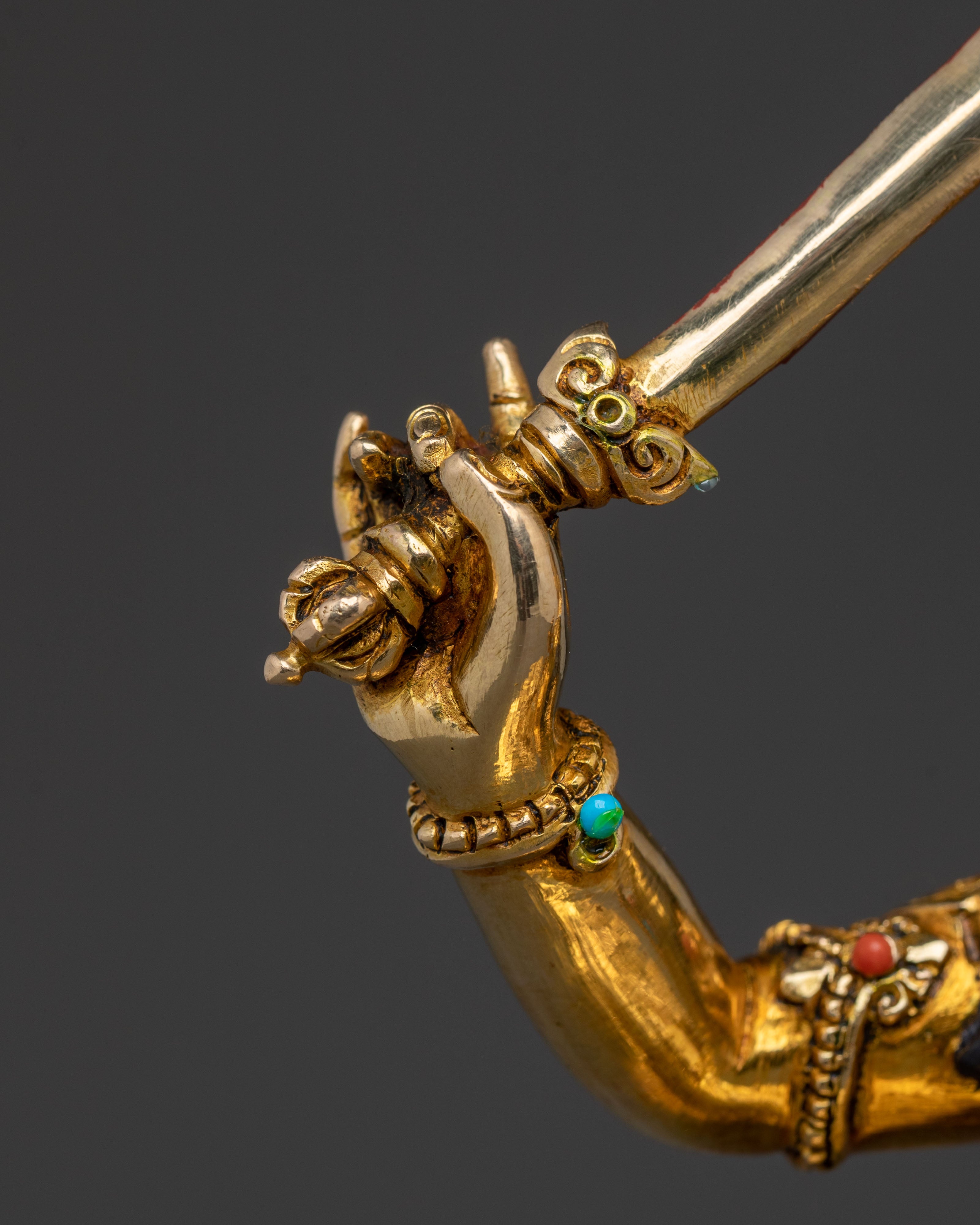 Manjushri Golden Statue | Sacred Home Decor