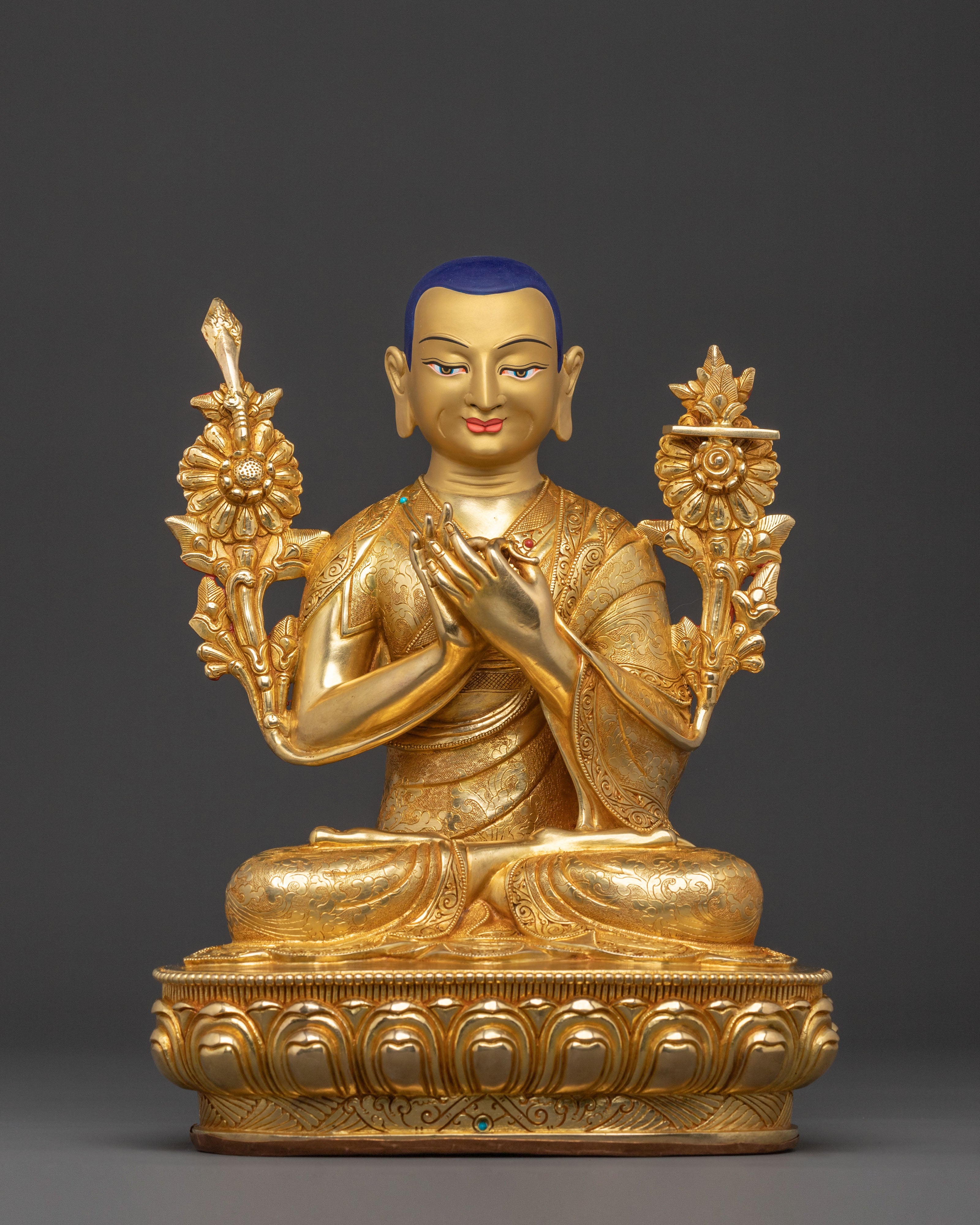 Tsongkhapa with Two Disciples Statue Set | Himalayan Buddhist Art