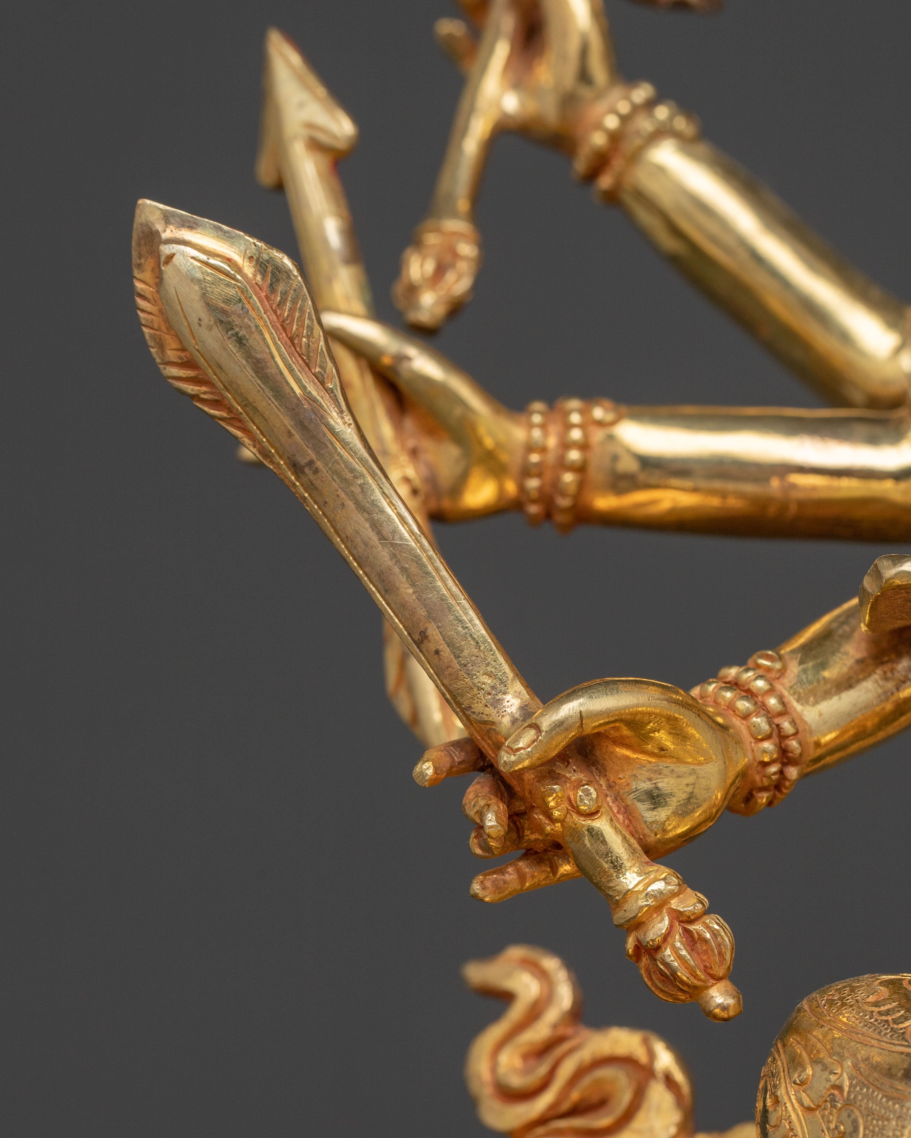 Marici Gold Gilded Sacred Statue - Radiant Protector Art