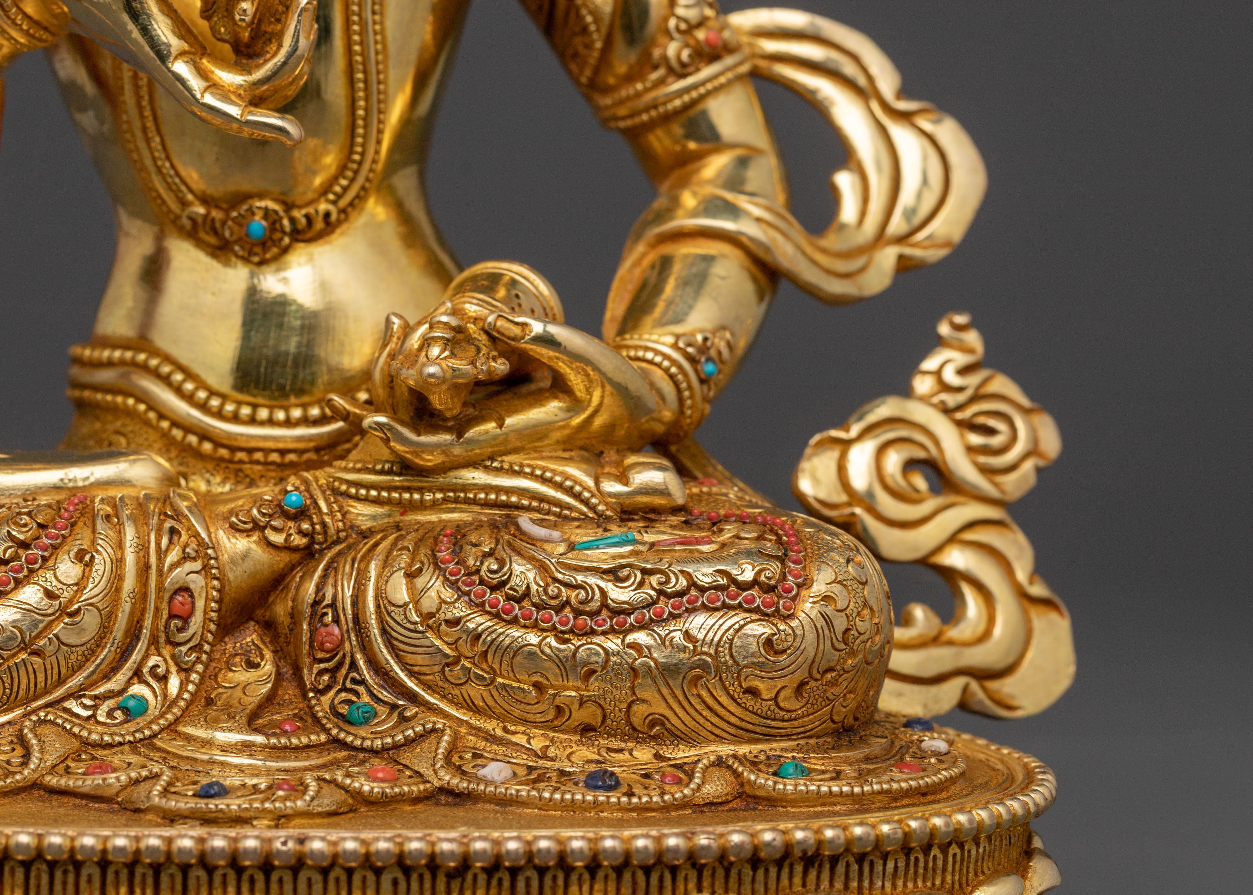 24K Gilded Vajrasattva Bodhisattva Wisdom Statue