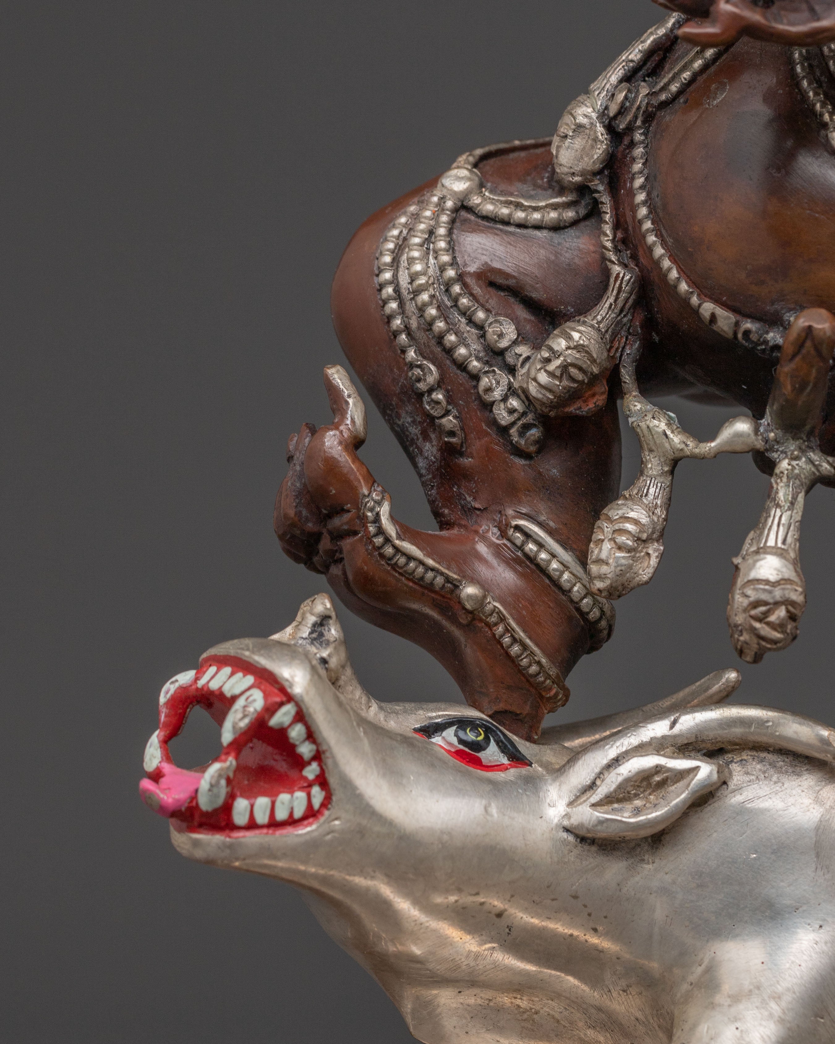 Yamantaka Sacred Copper Statue: Oxidized Artistry