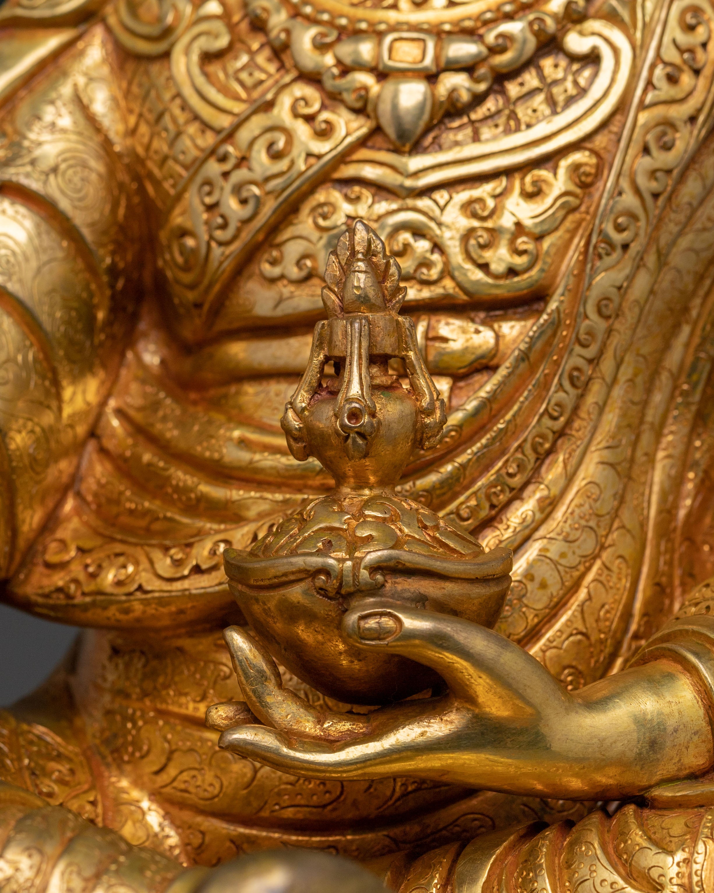 Handmade Guru Rinpoche Statue | Spiritual Protector