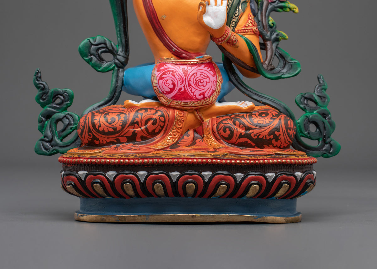 Manjushri Statue With Consort | Copper Figurine
