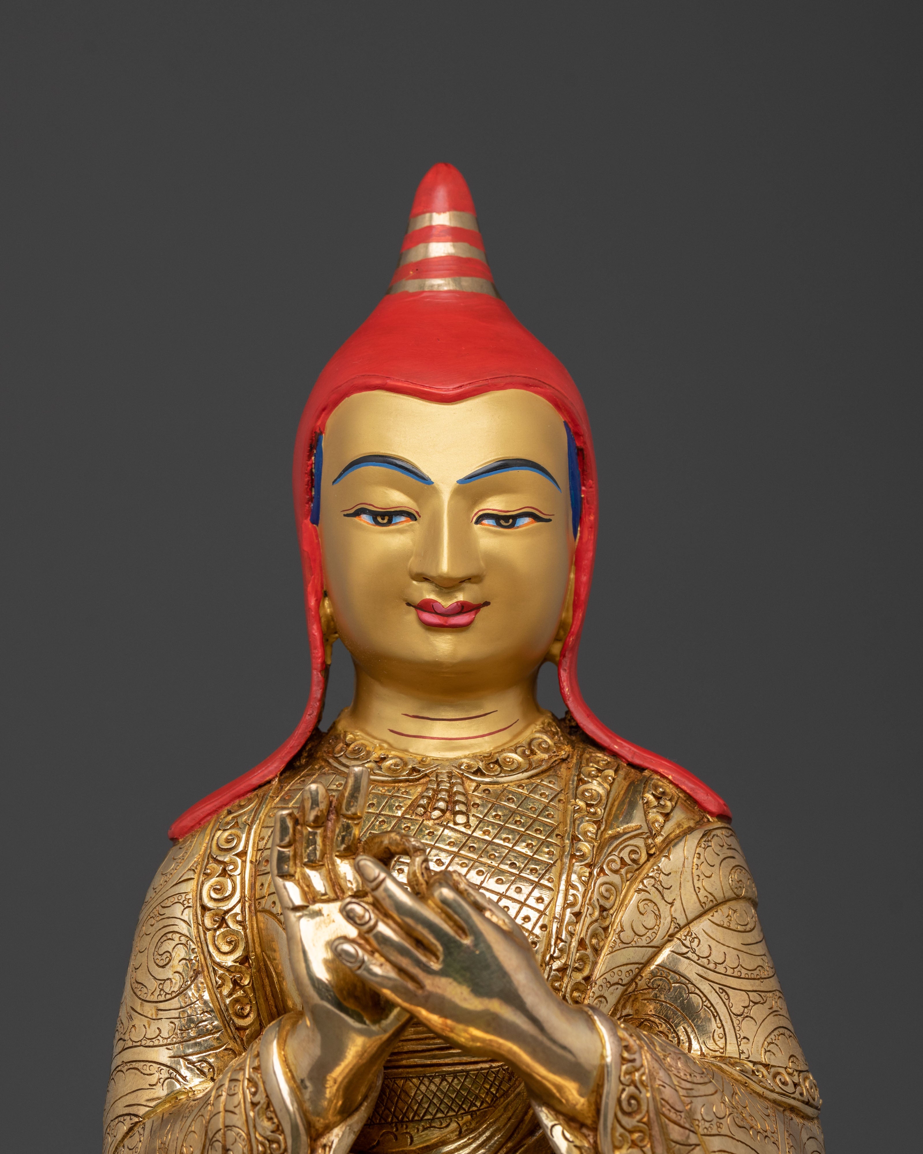 Atisa Statue | Exquisite 24K Gold Gilded Masterpiece