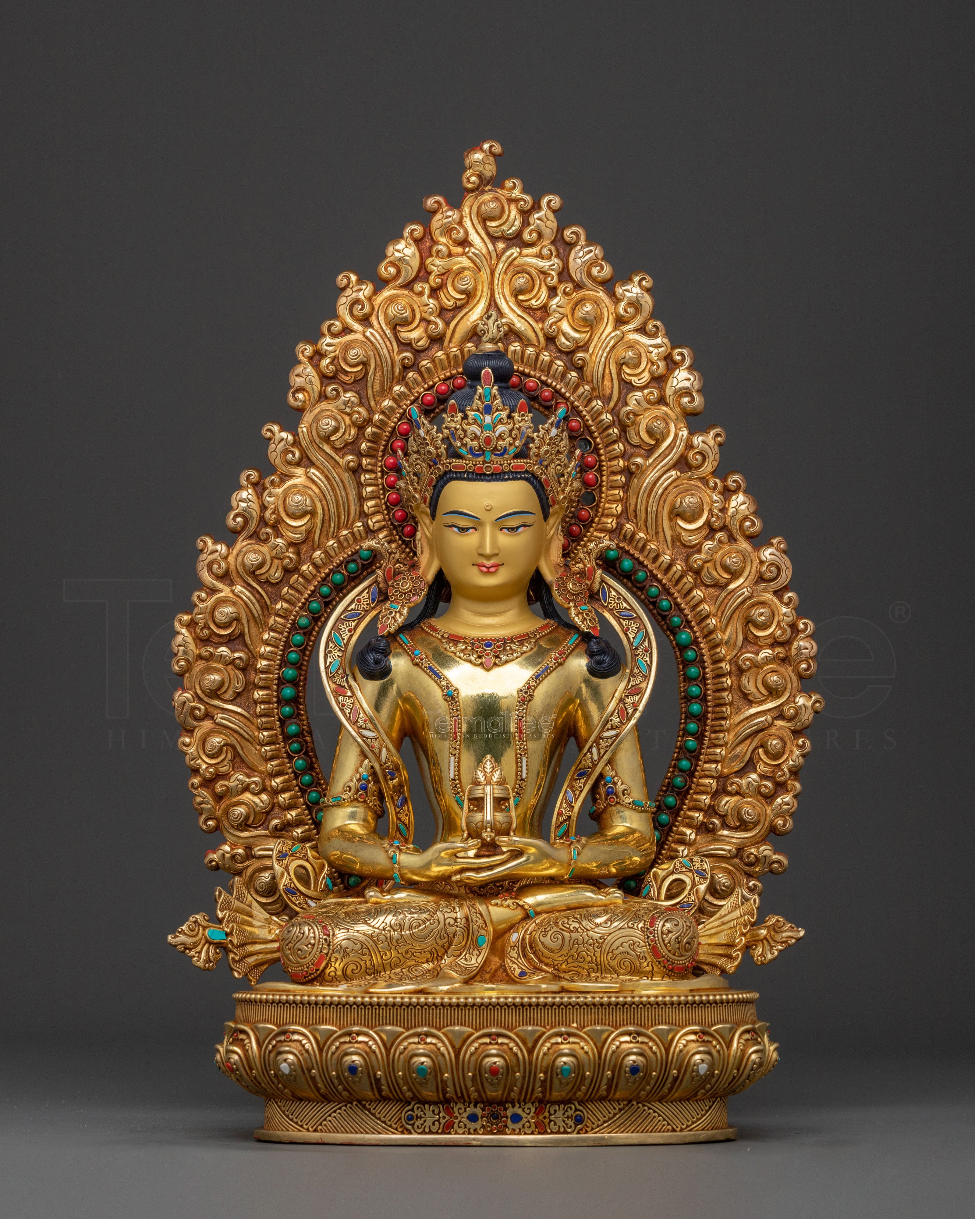 Amitayus 24k Gold Gilded Spiritual Figurine