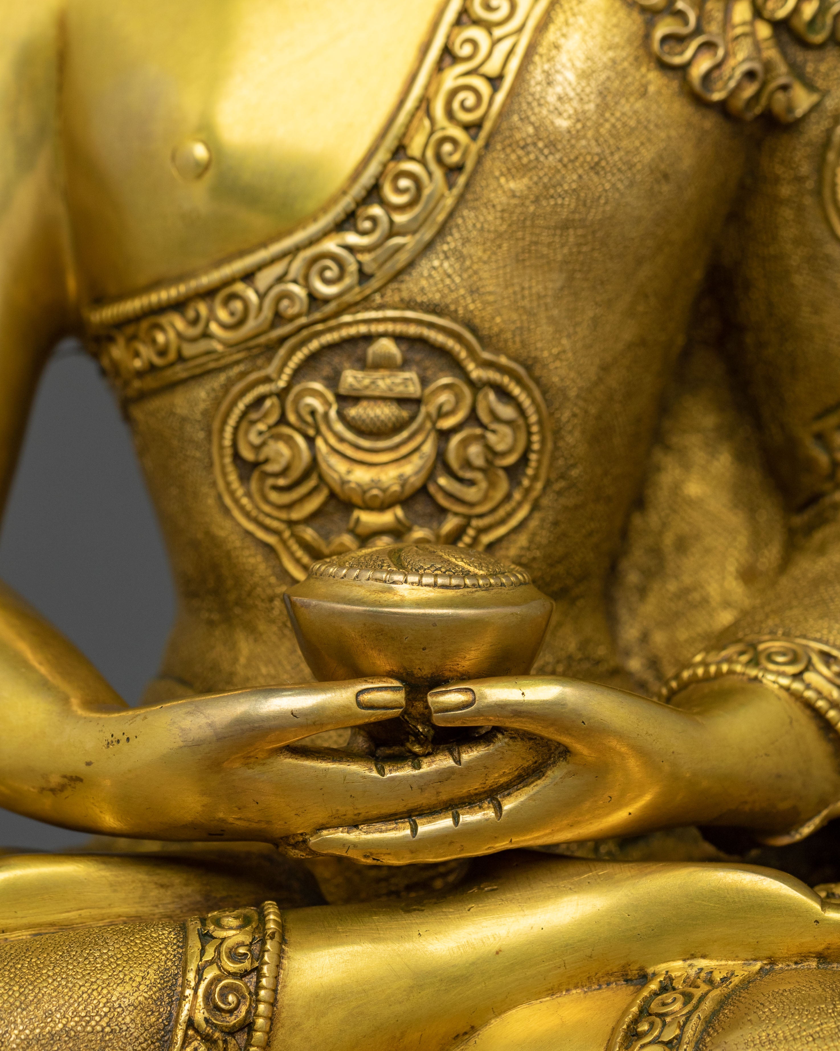 Handmade Amitabha Buddha Pure Land Sculpture