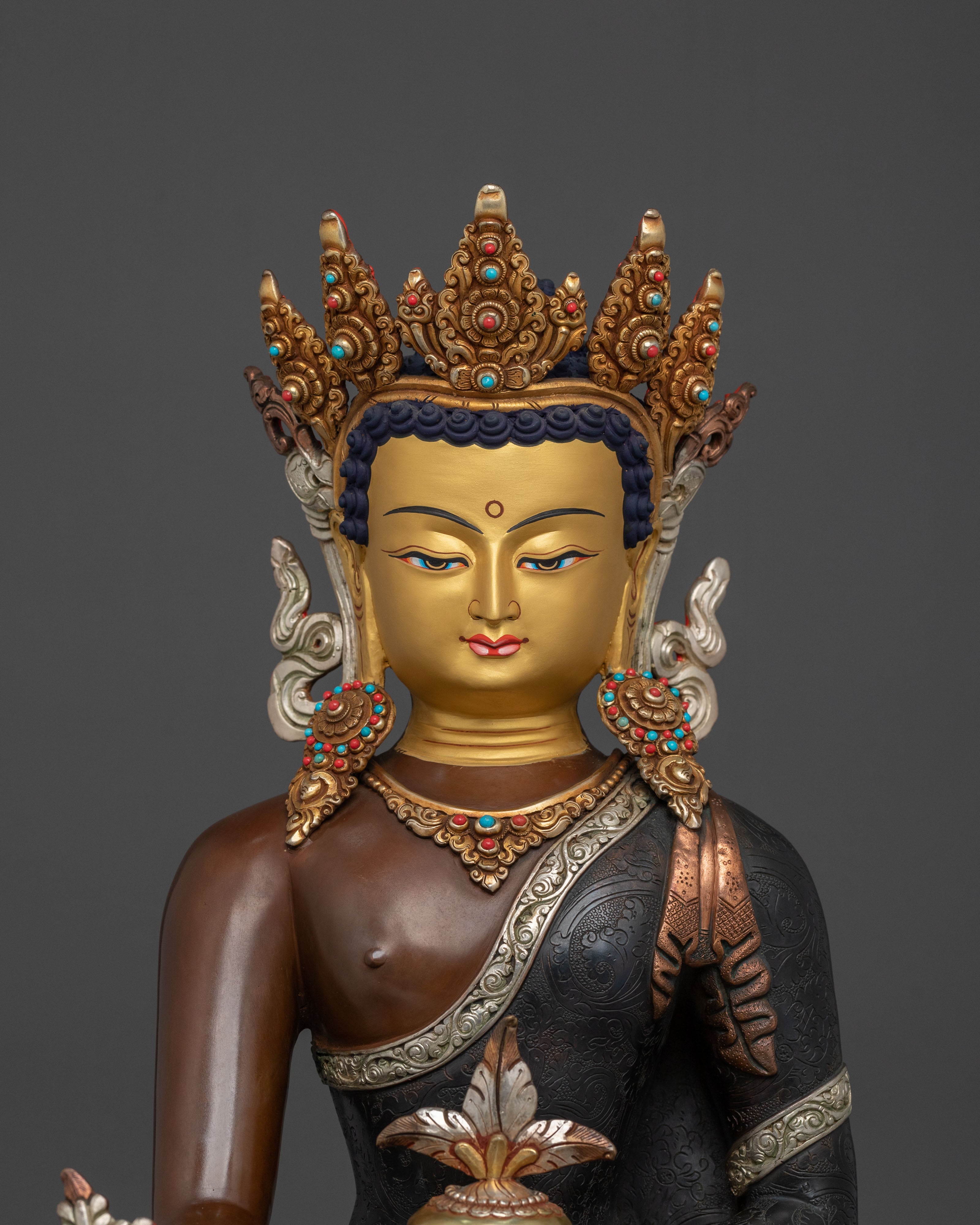 Bhaisajyaguru Statue for Altar | Tibetan Buddhist Himalayan Artwork