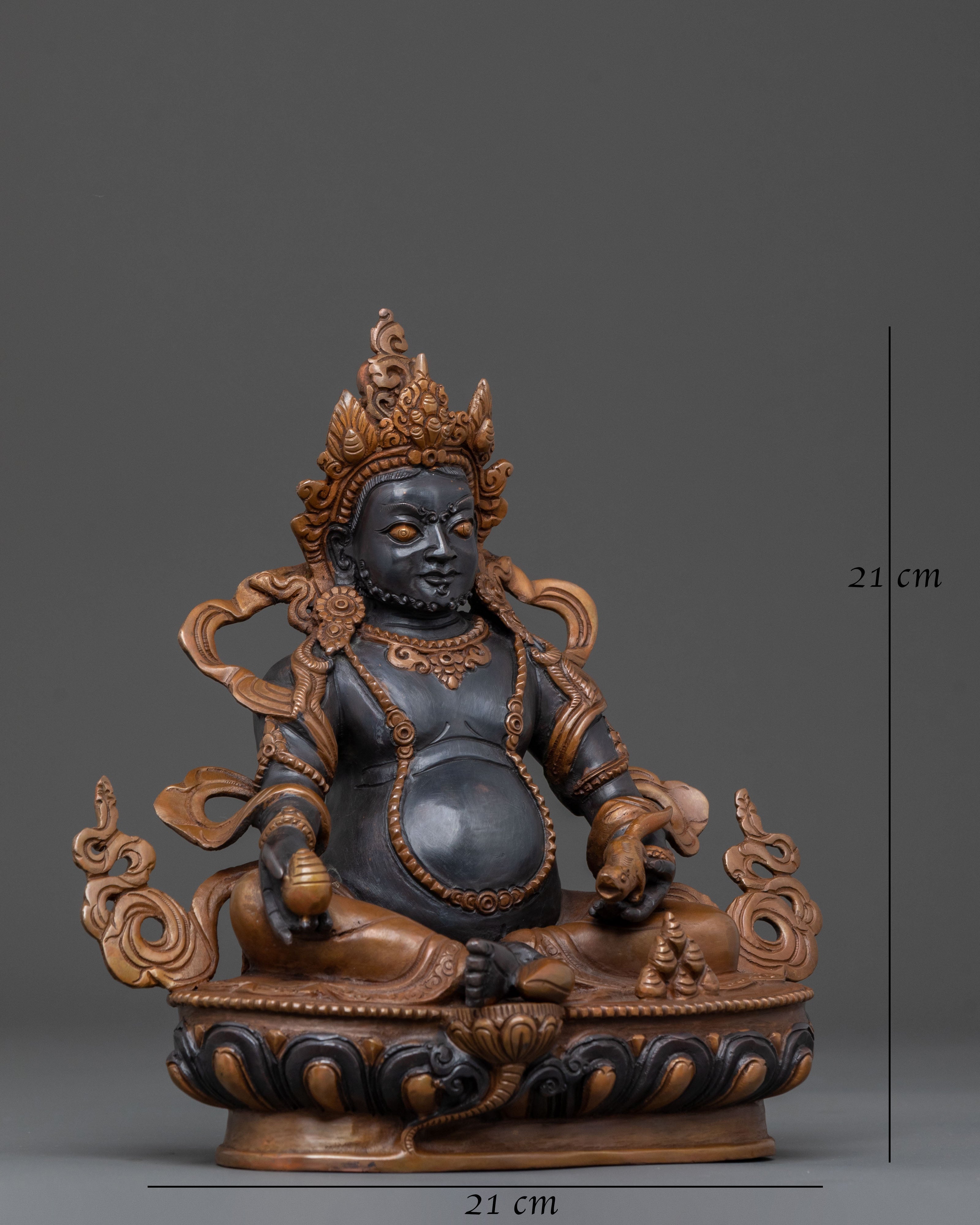 Dzambhala | Oxidized Copper Prosperity Statue