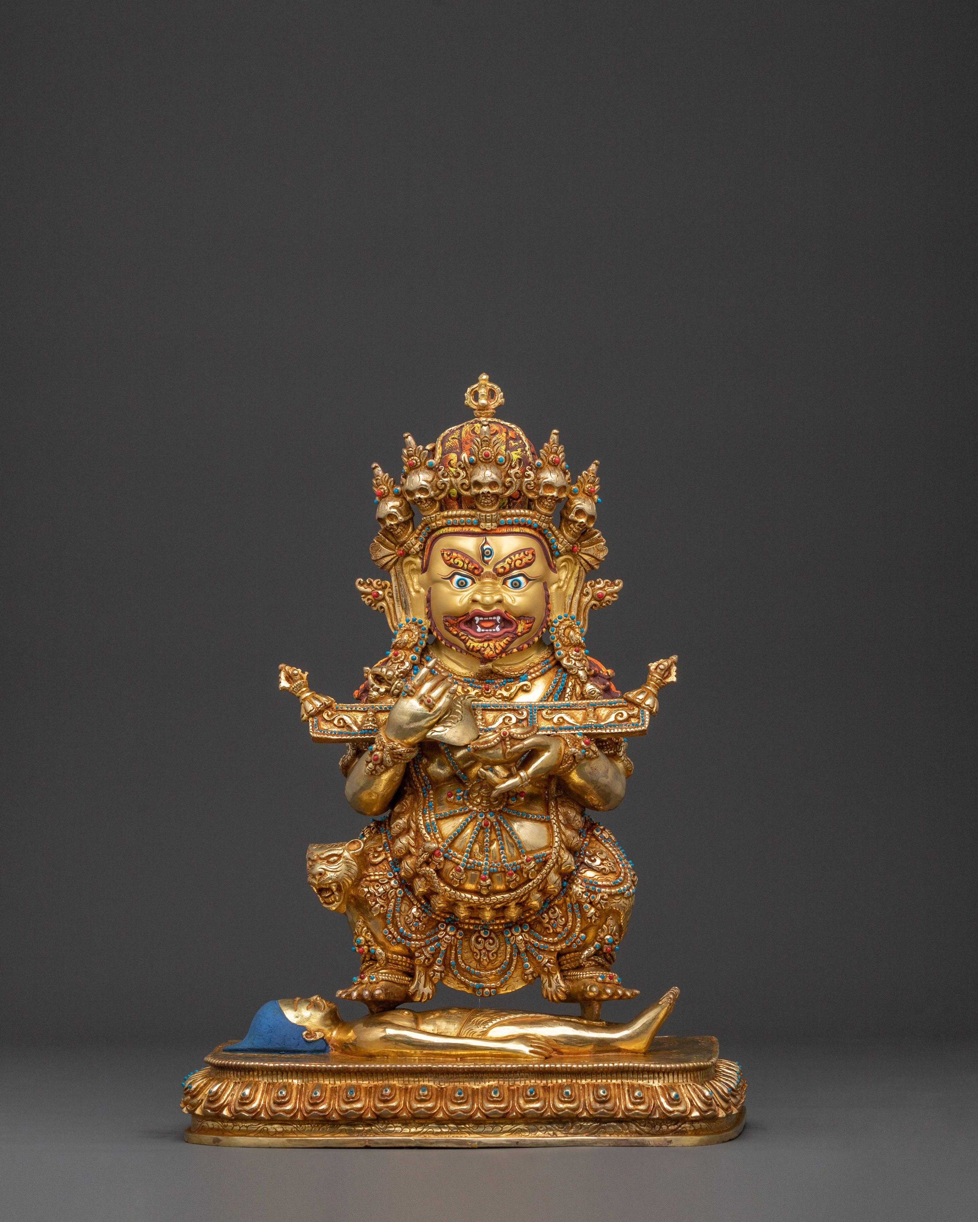 Shakya Mahakala Traditional Figurine | Tibetan Dharma Protector Deity
