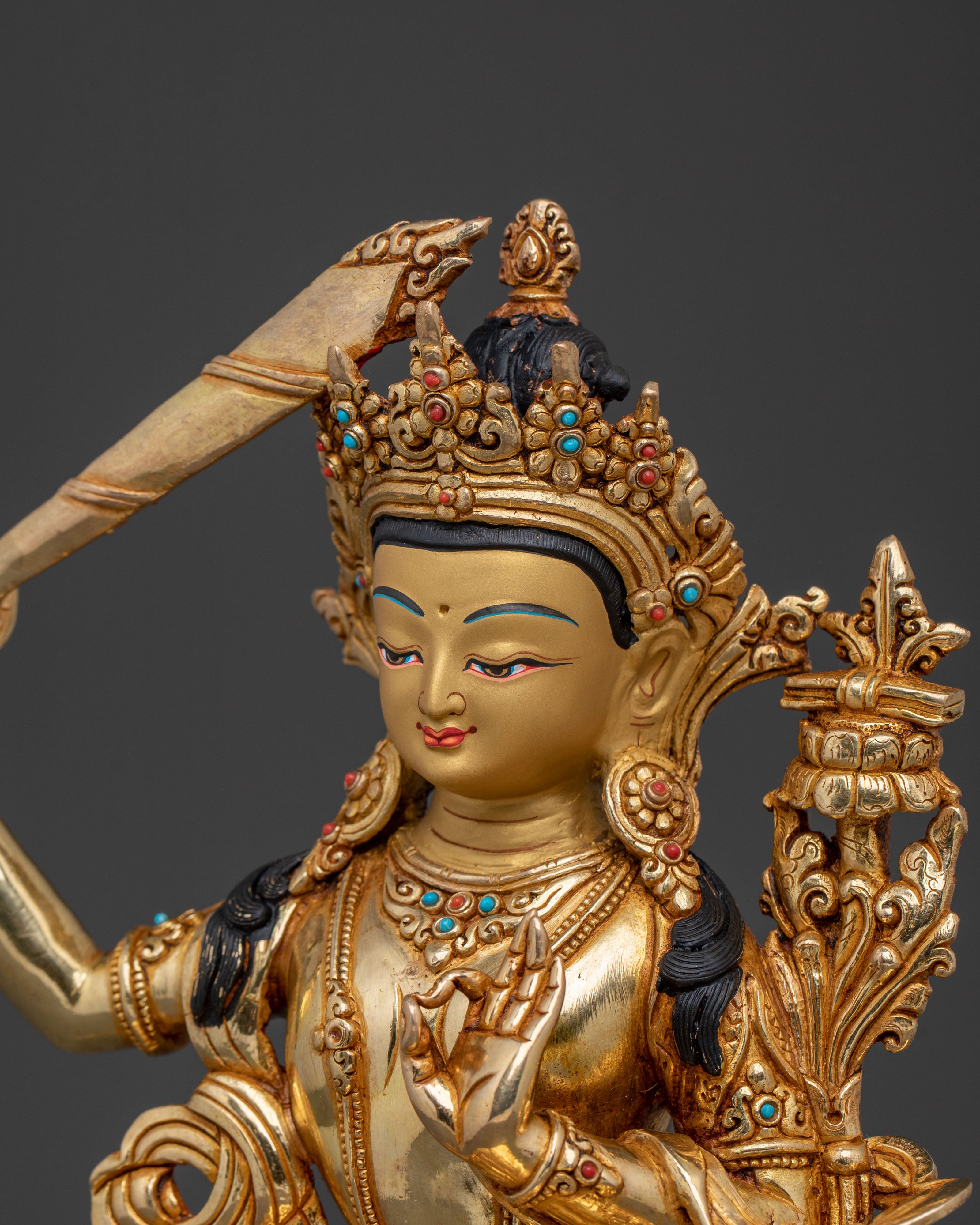 Manjushri Sacred Statue | Wisdom Bodhisattva