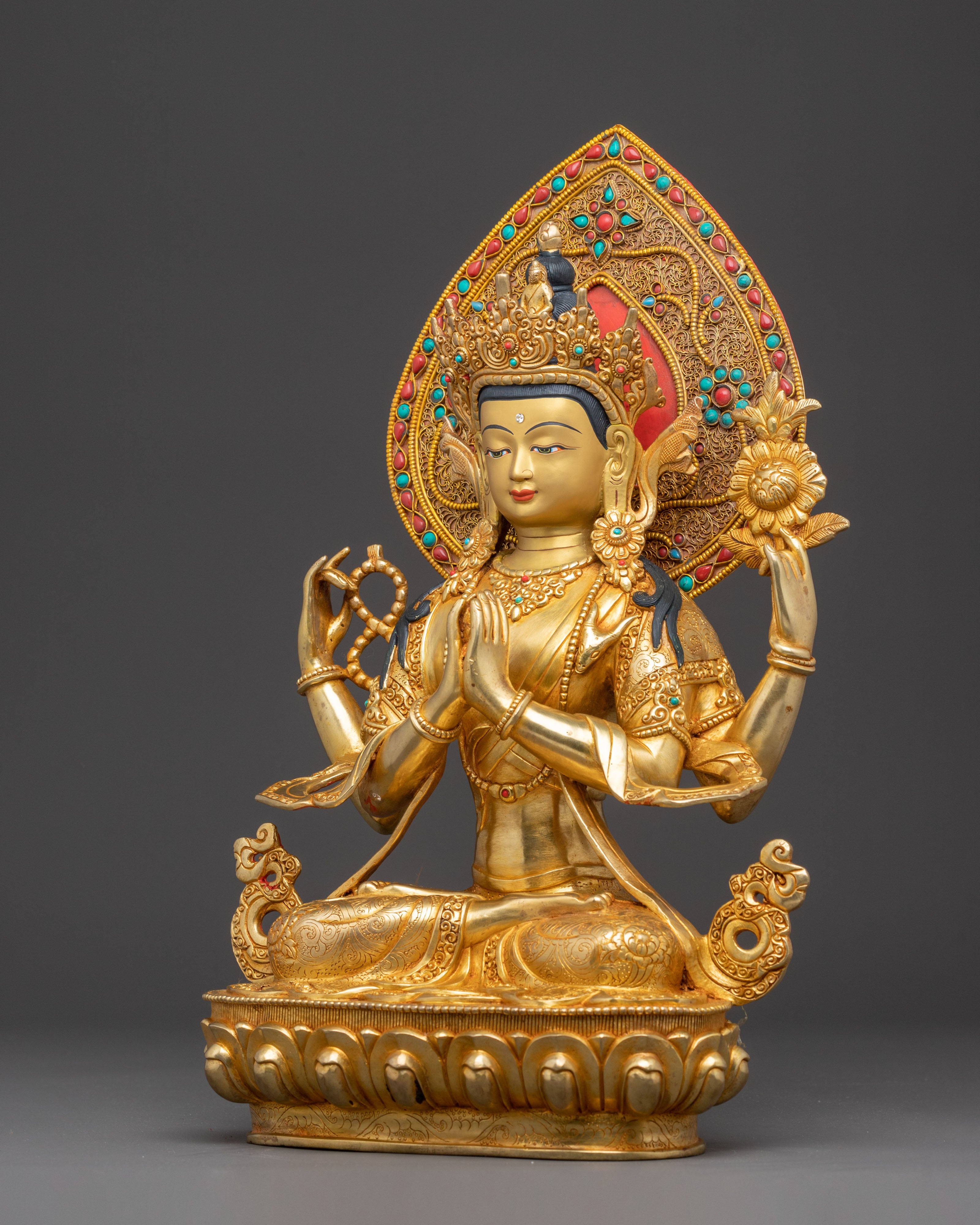 Radiant Statue of Bodhisattva Chenrezig | Protector of All Beings