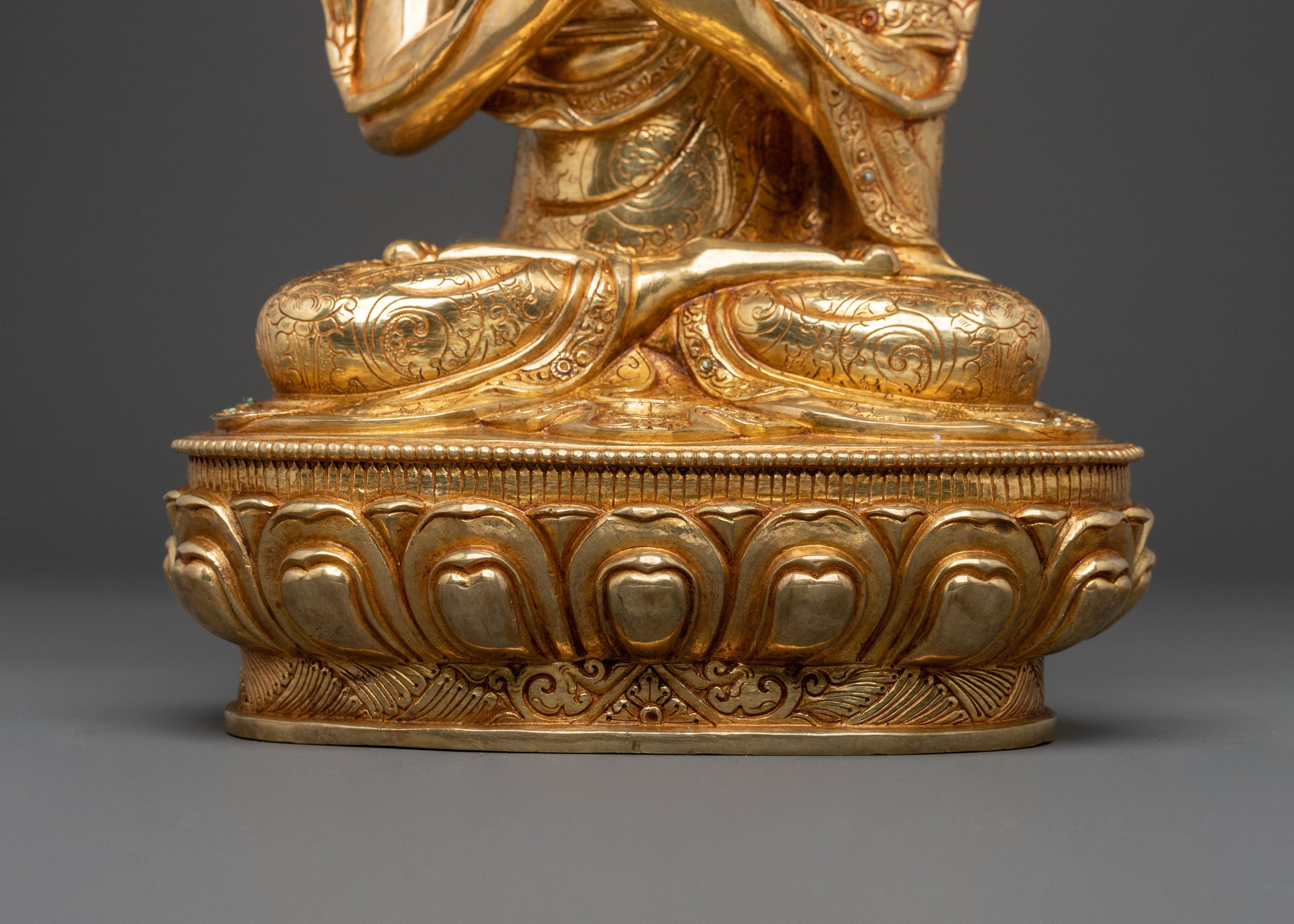 Tsongkhapa with Disciples Statue | Buddhist Masters