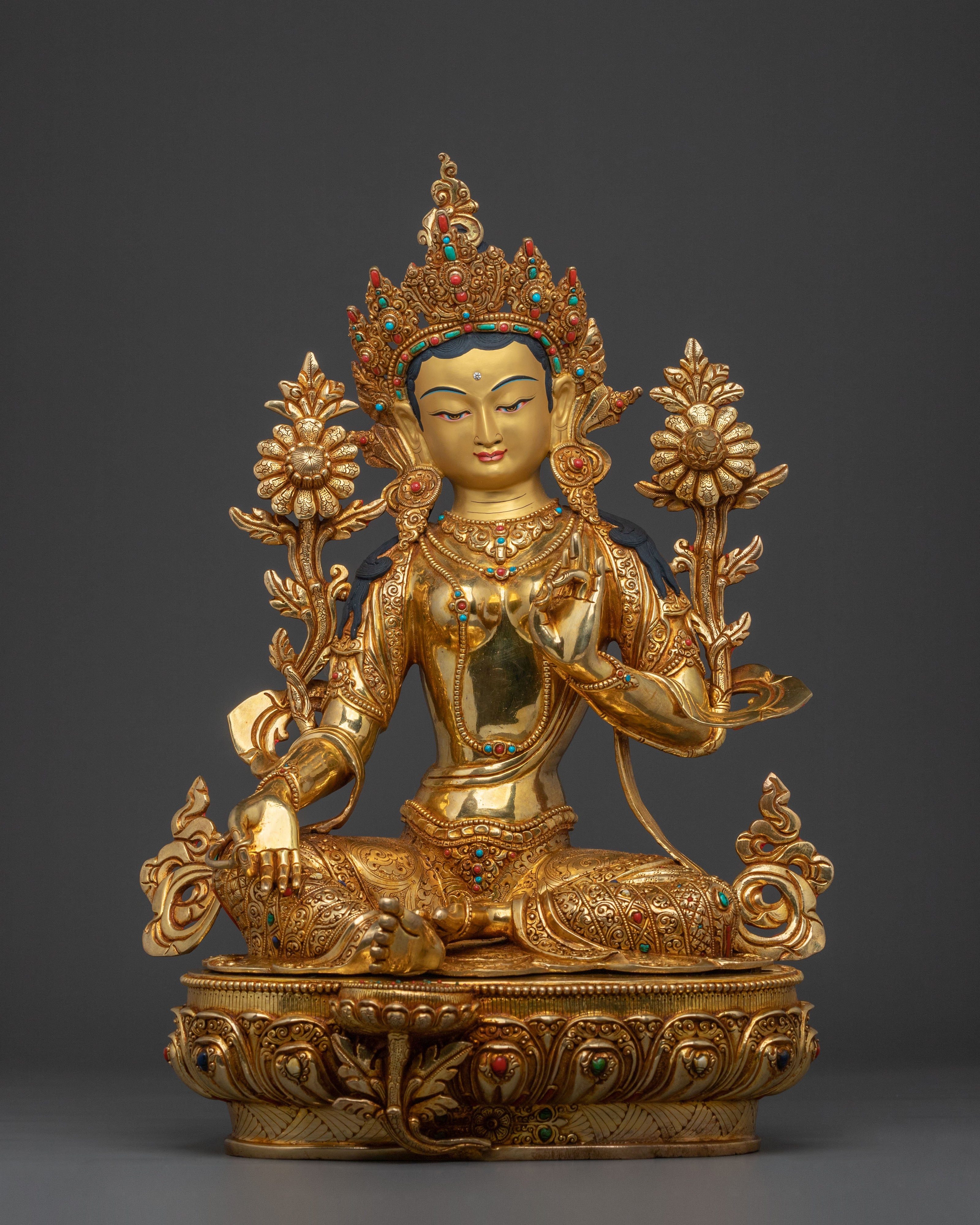 Himalayan Shyama Tara Healing Statue | Sacred Buddhist Art