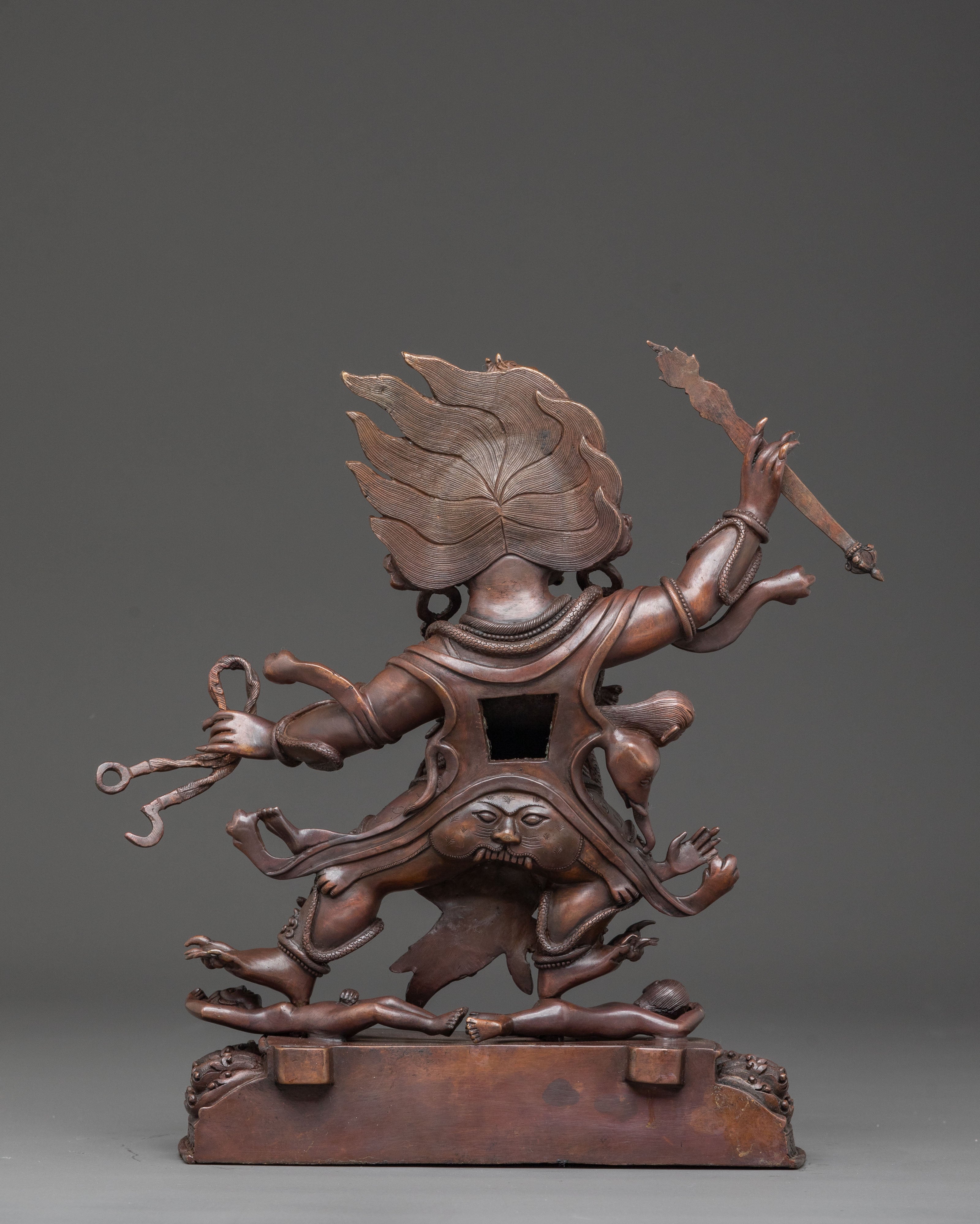 DandaPani Copper Statue - Oxidized Finish