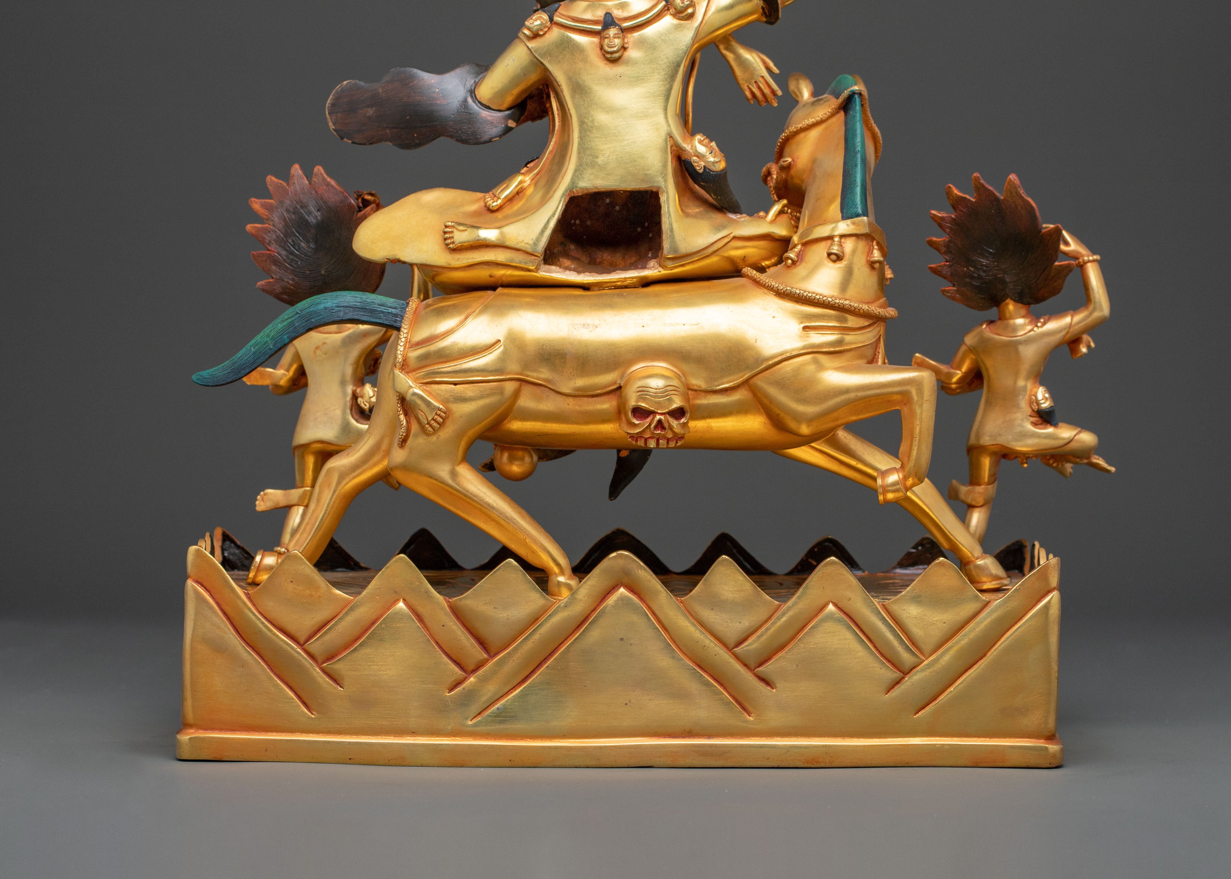 Palden Lhamo Golden Statue | Fierce Protector