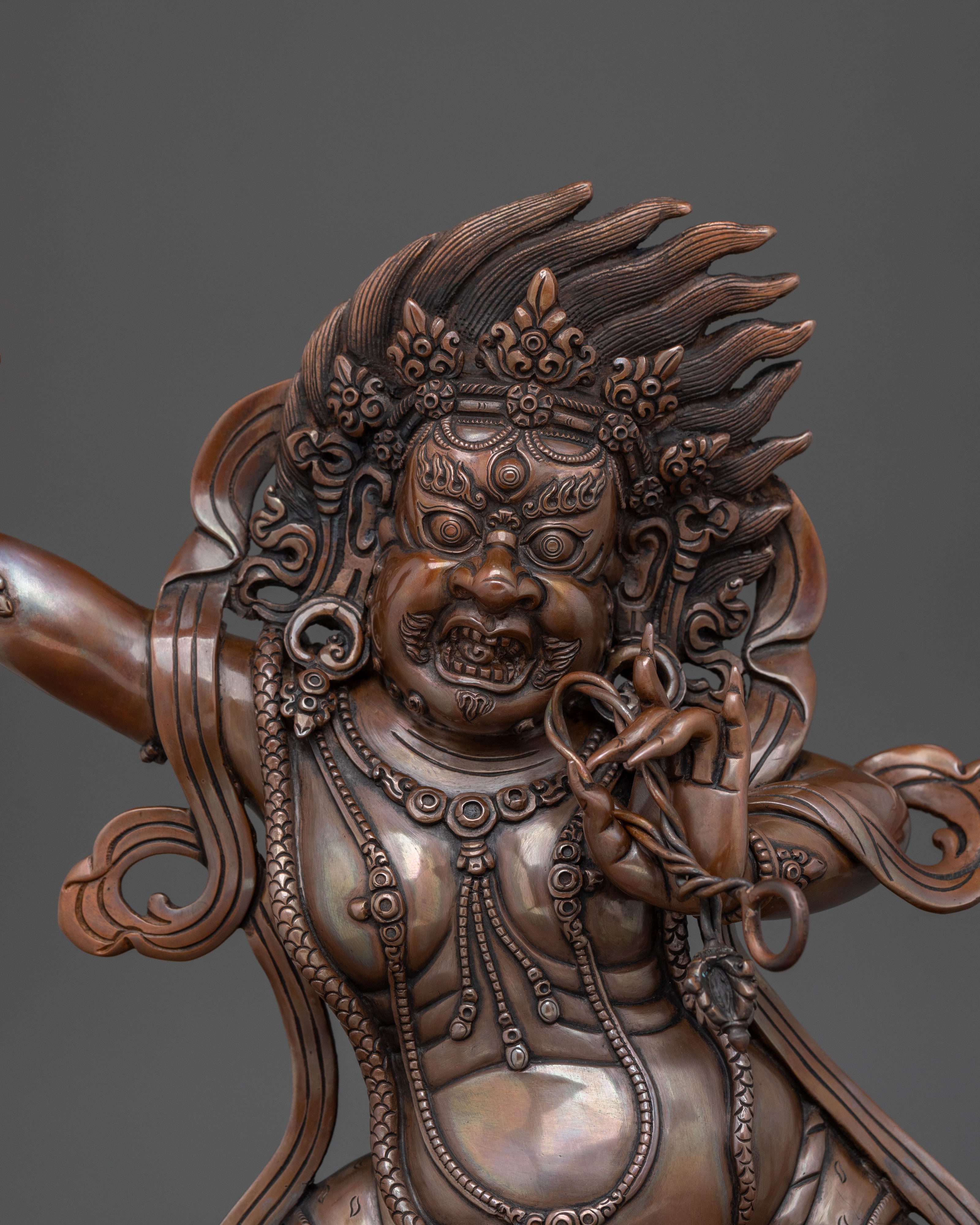 Vajrapani Statue | Oxidized Copper Body