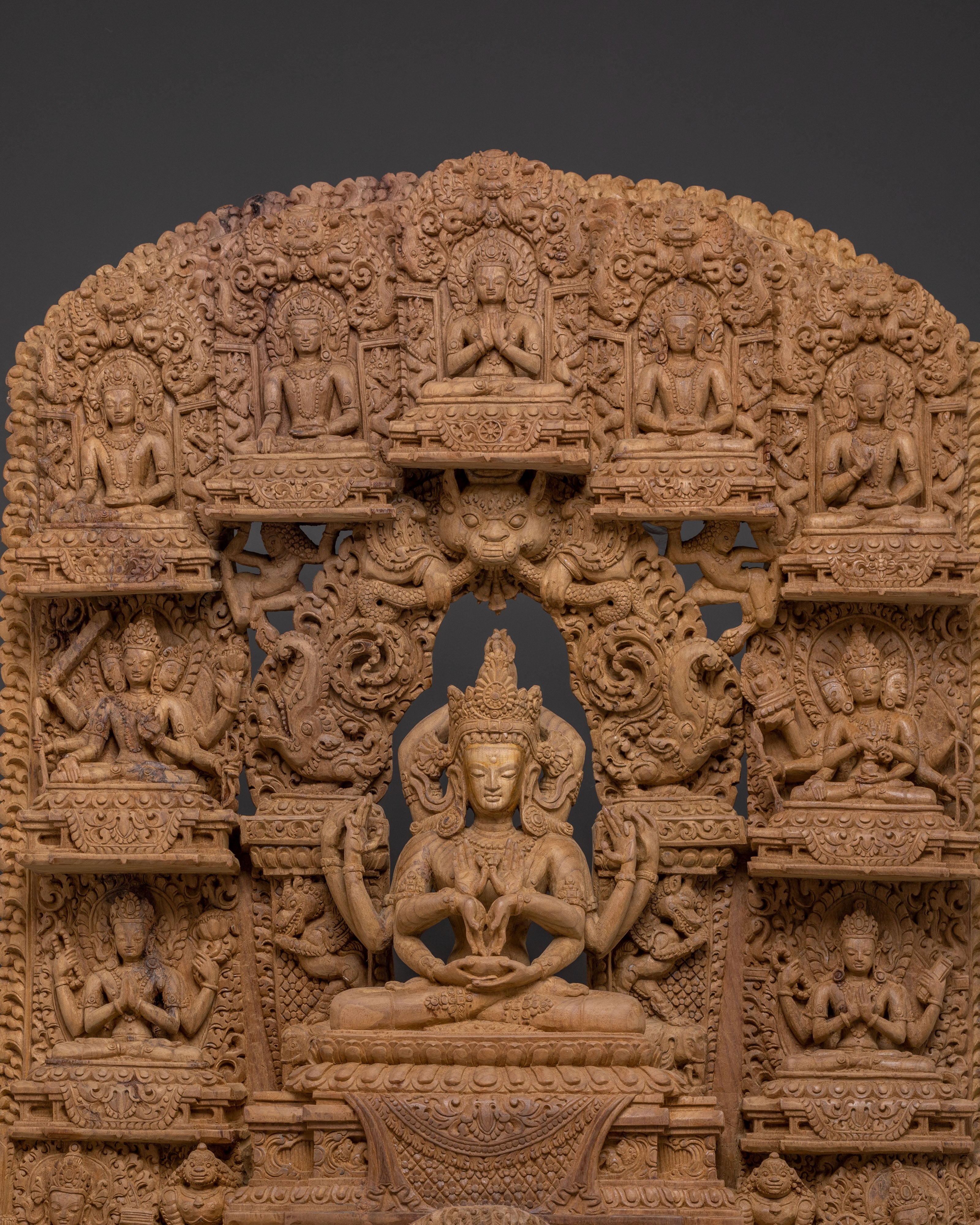 Namasangiti Wisdom Wooden Sculpture | Promoting  Enlightenment