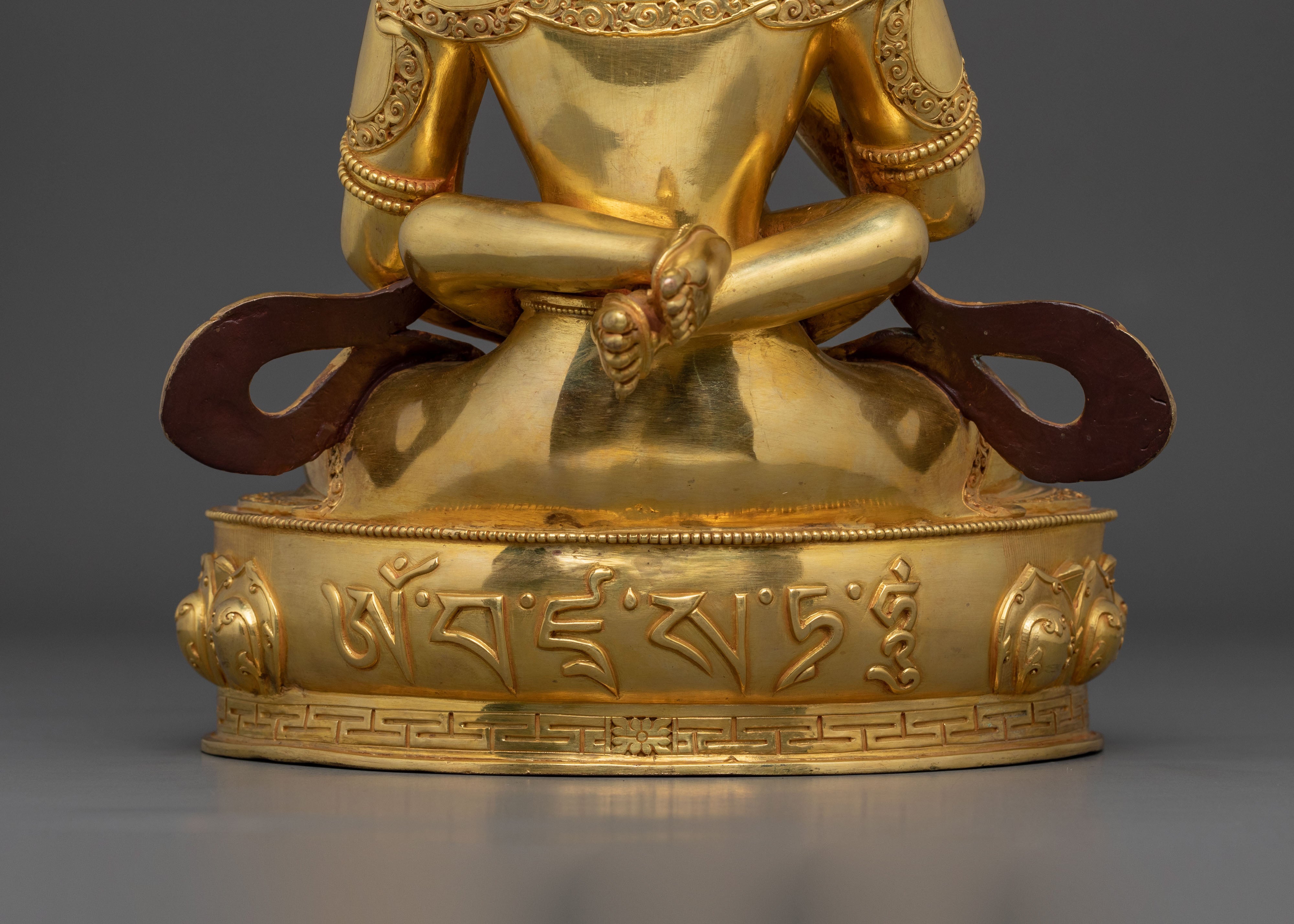 Vajrasattva Sacred Sculpture with Consort in Gilded Copper