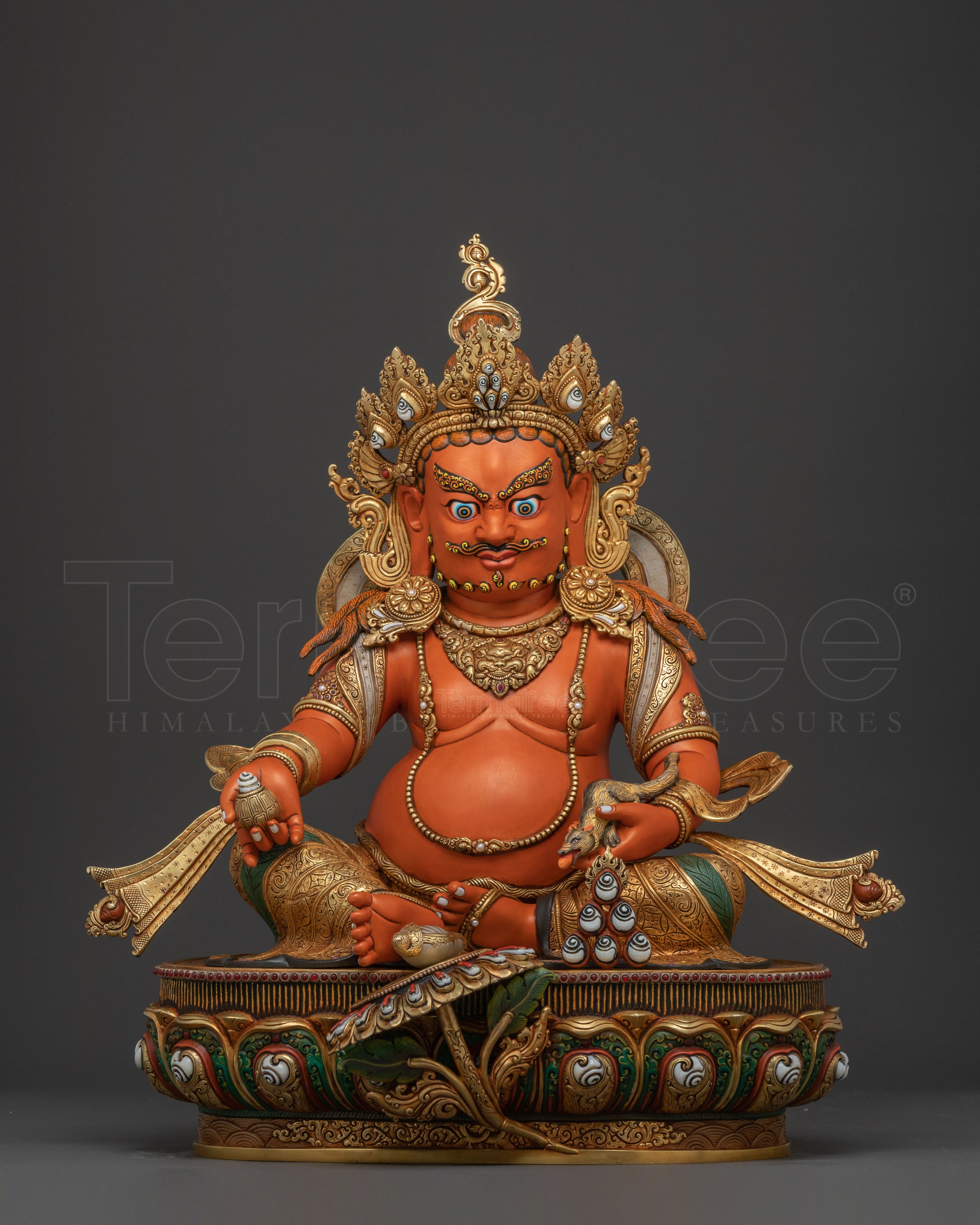 Dzambhala Prosperity Deity Sculpture | Spiritual Altar and Home Decor