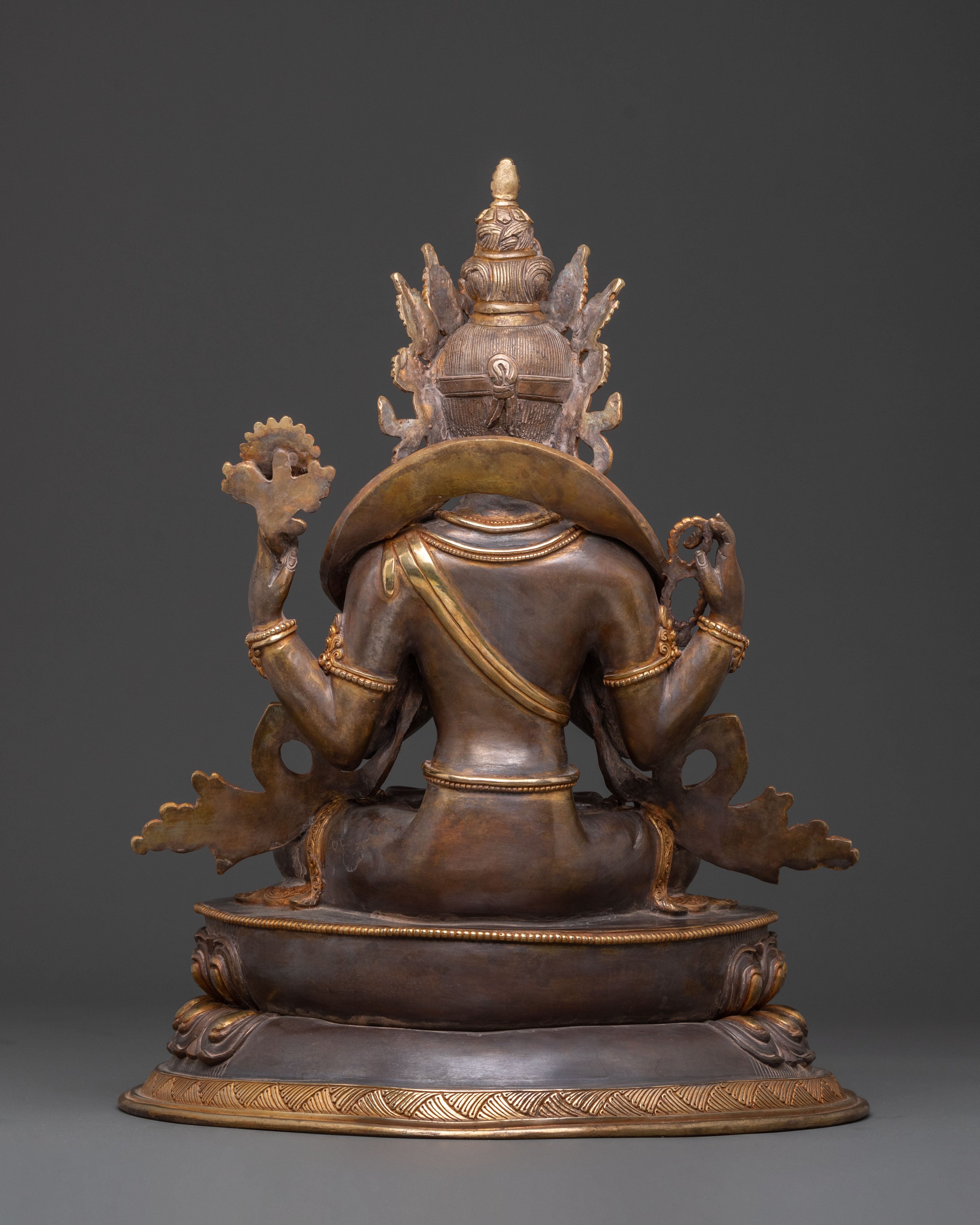 Chenrezig Oxidized Copper Statue | Infinite Compassion