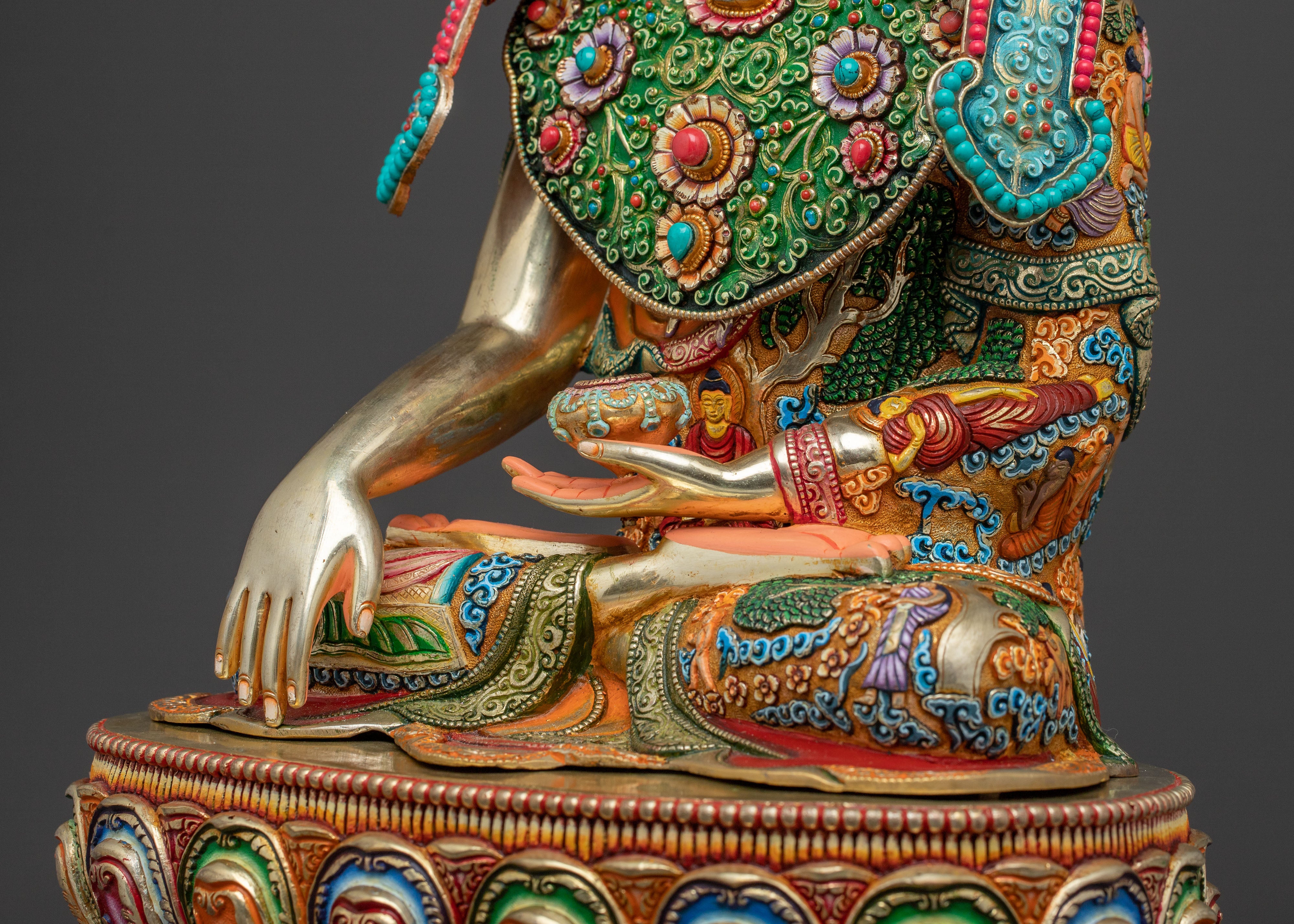 Crown Shakyamuni Buddha Enlightenment Statue