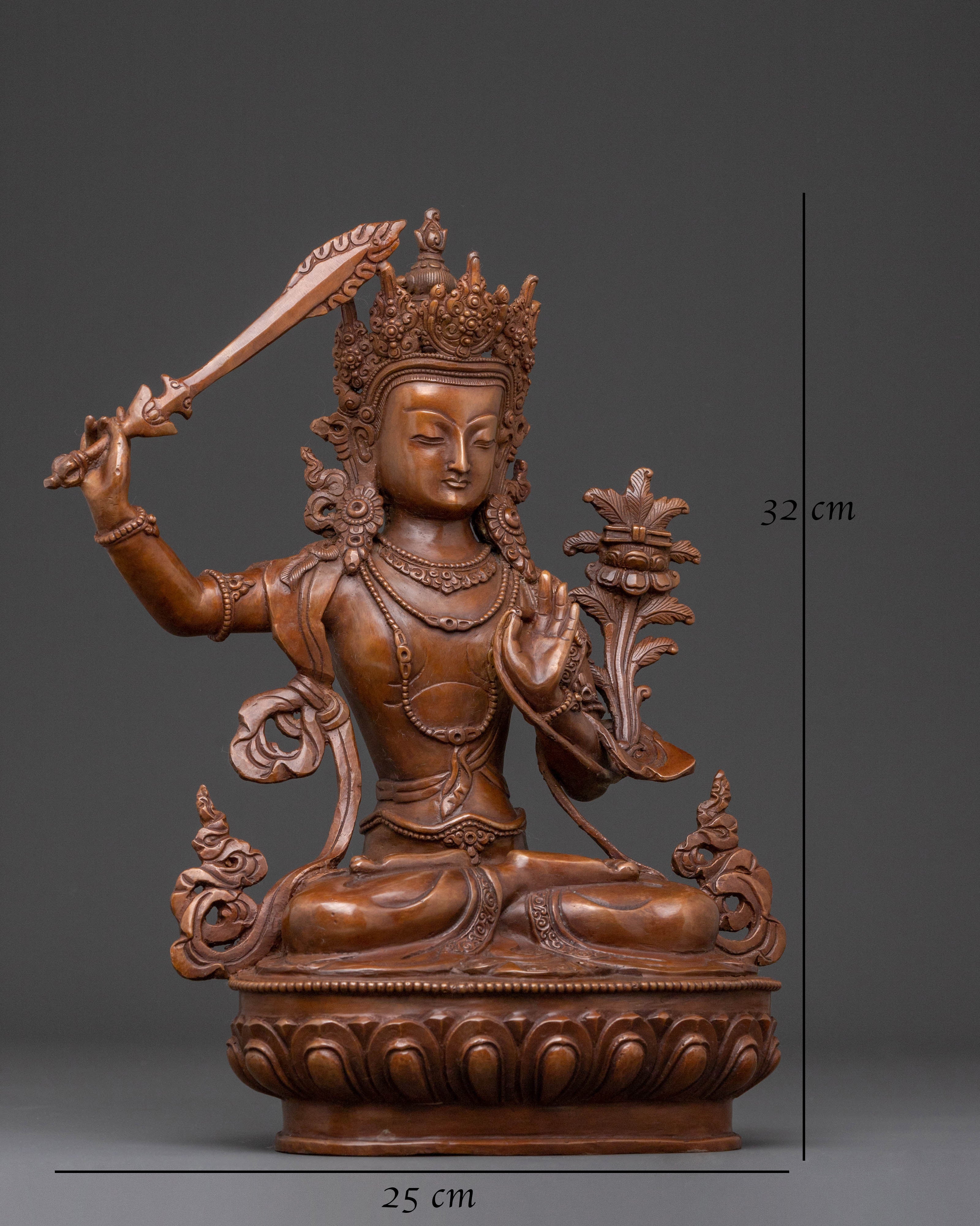 Manjushri Bodhisattva – Oxidized Copper Wisdom