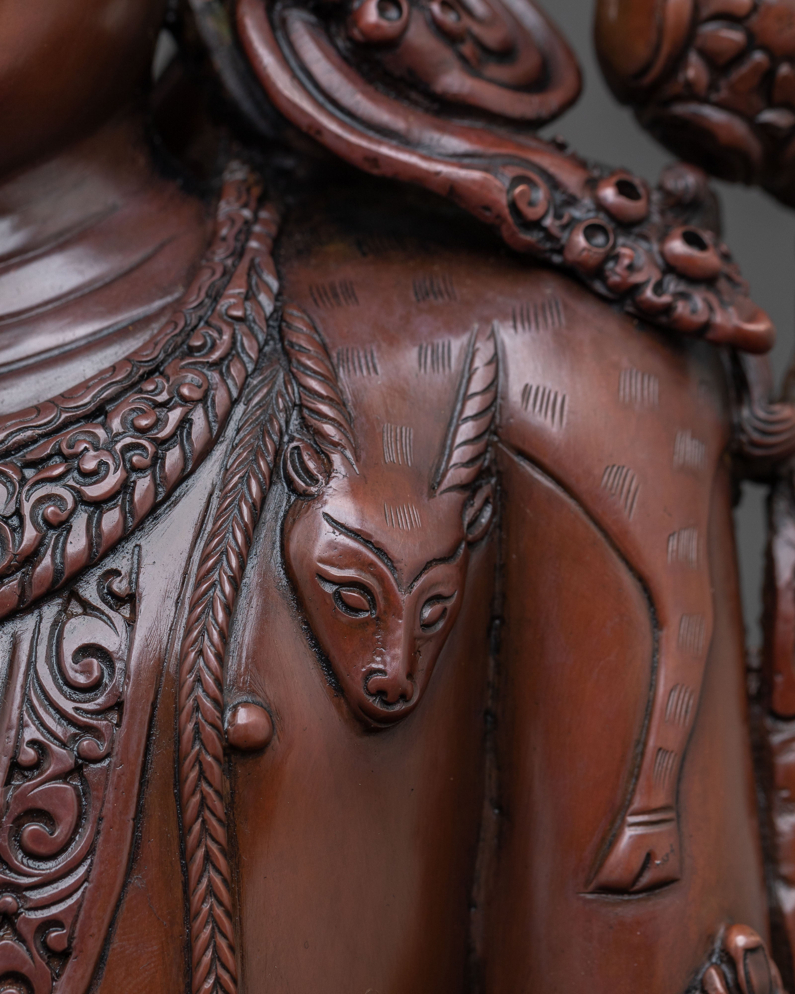 Statue of Eternal Savior Lokeshwor – Oxidized Copper