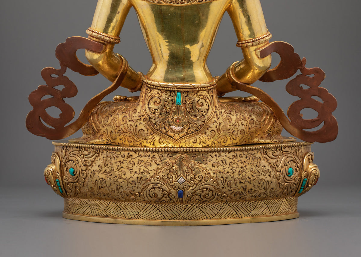 Amitayus Golden Statue | Long Life Buddha Copper Figurine