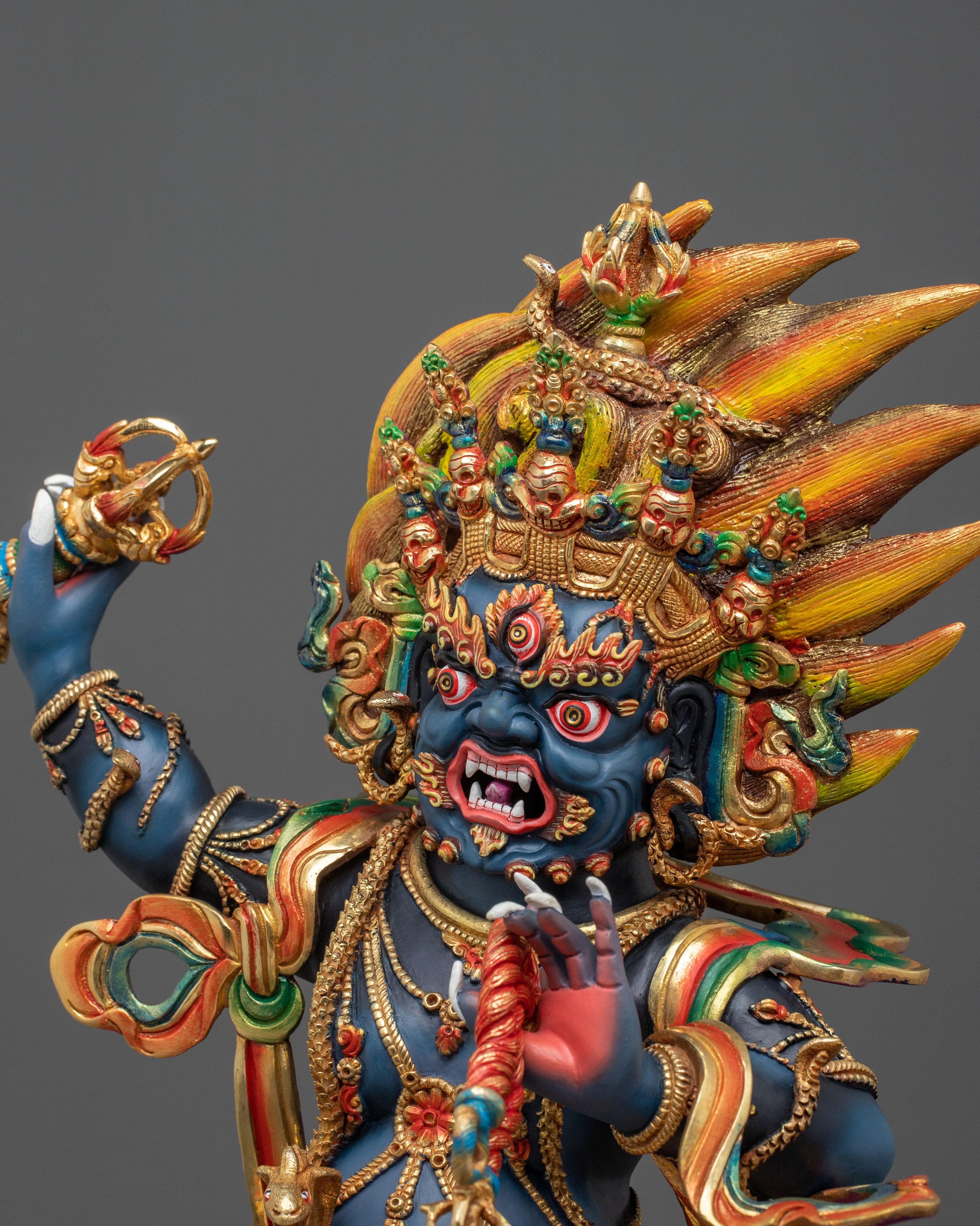 Tibetan Deity Vajrapani Statue | Altar Home Decor