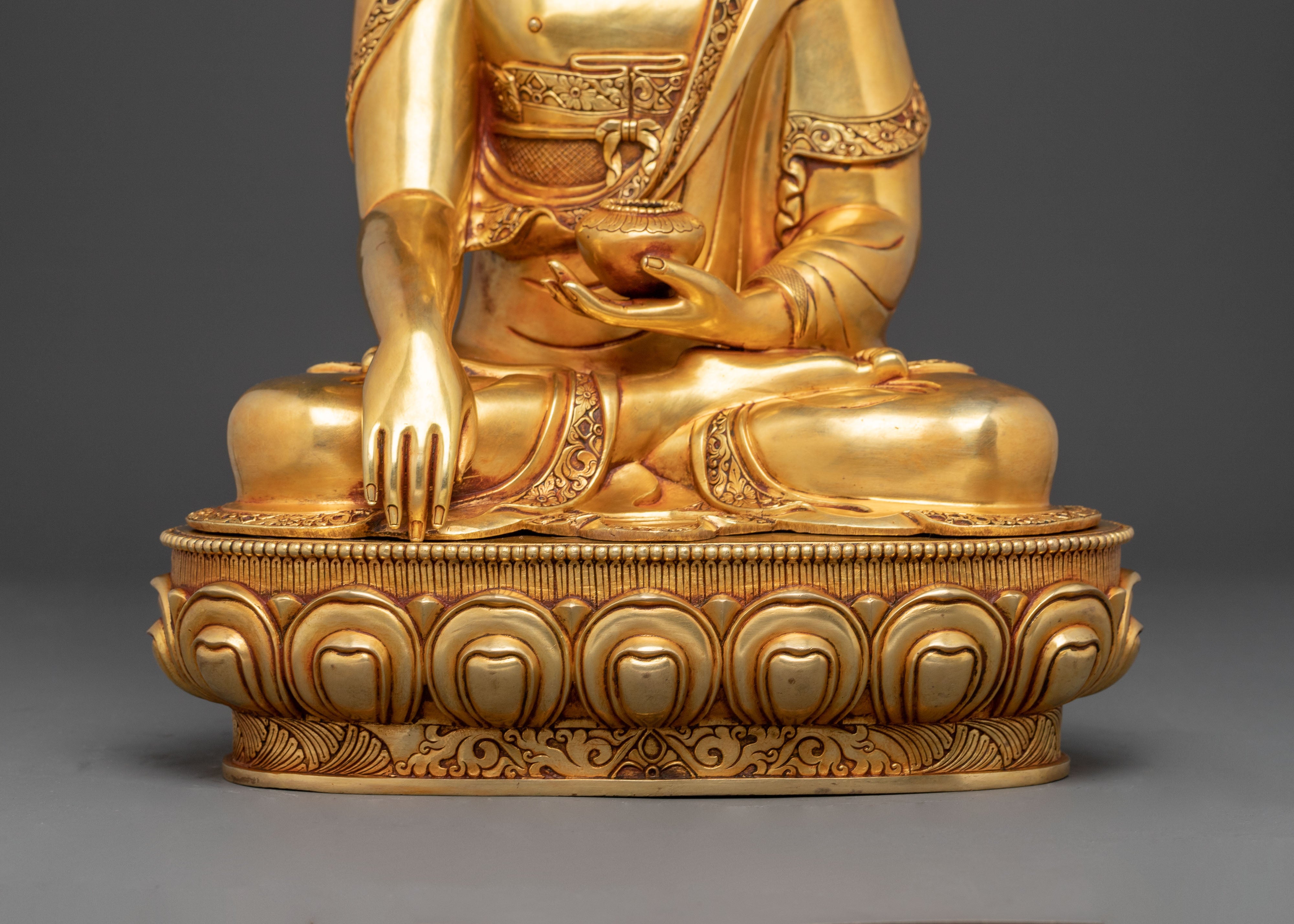 Handmade Golden Shakyamuni Buddha Statue | Home Decor