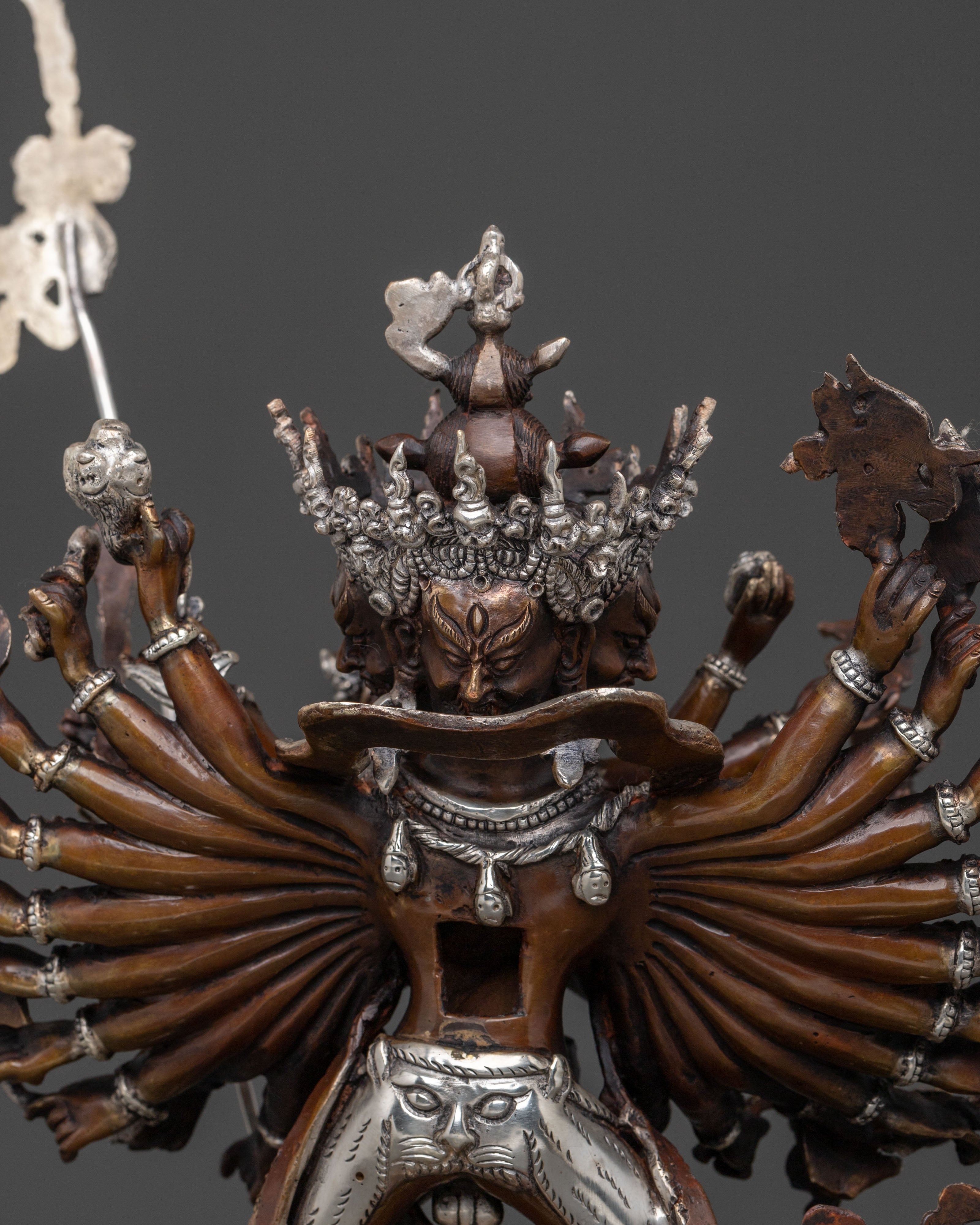 Kalachakra Spiritual Sculpture | Oxidized Copper Figure