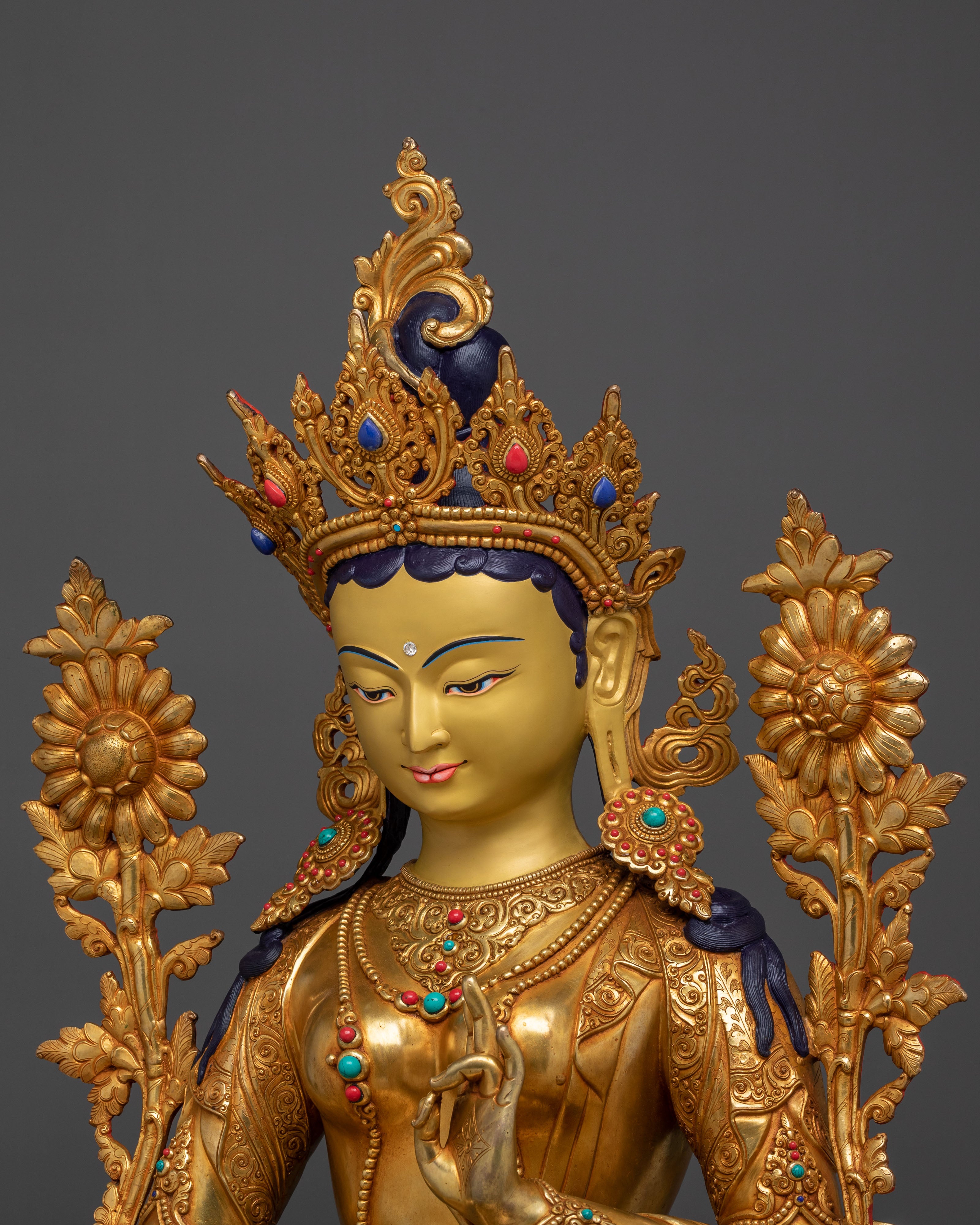 Green Tara Meditation Altar Statue | Symbol of Compassion and Liberation