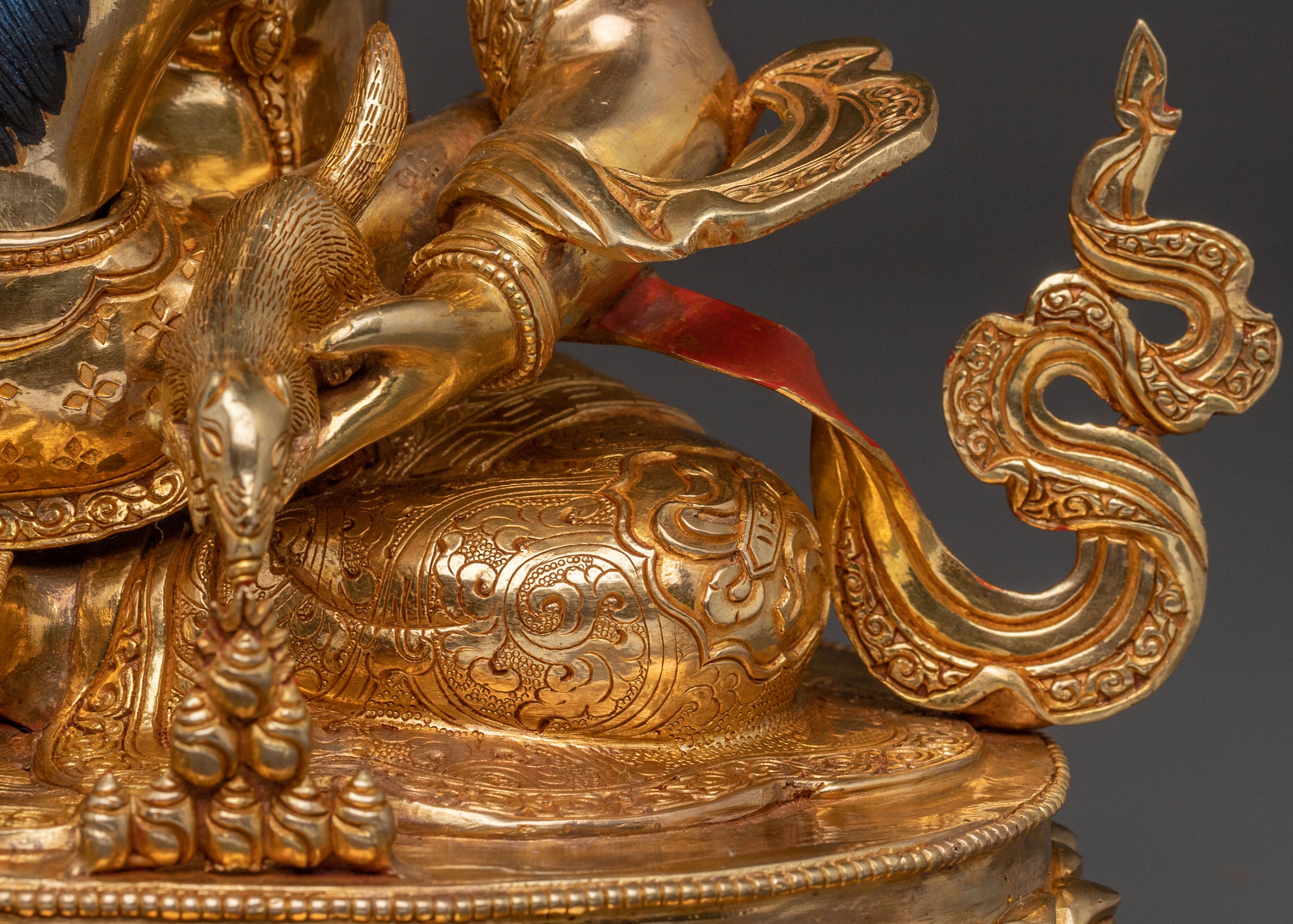 Green Dzambhala Spiritual Statue | Generosity Figure