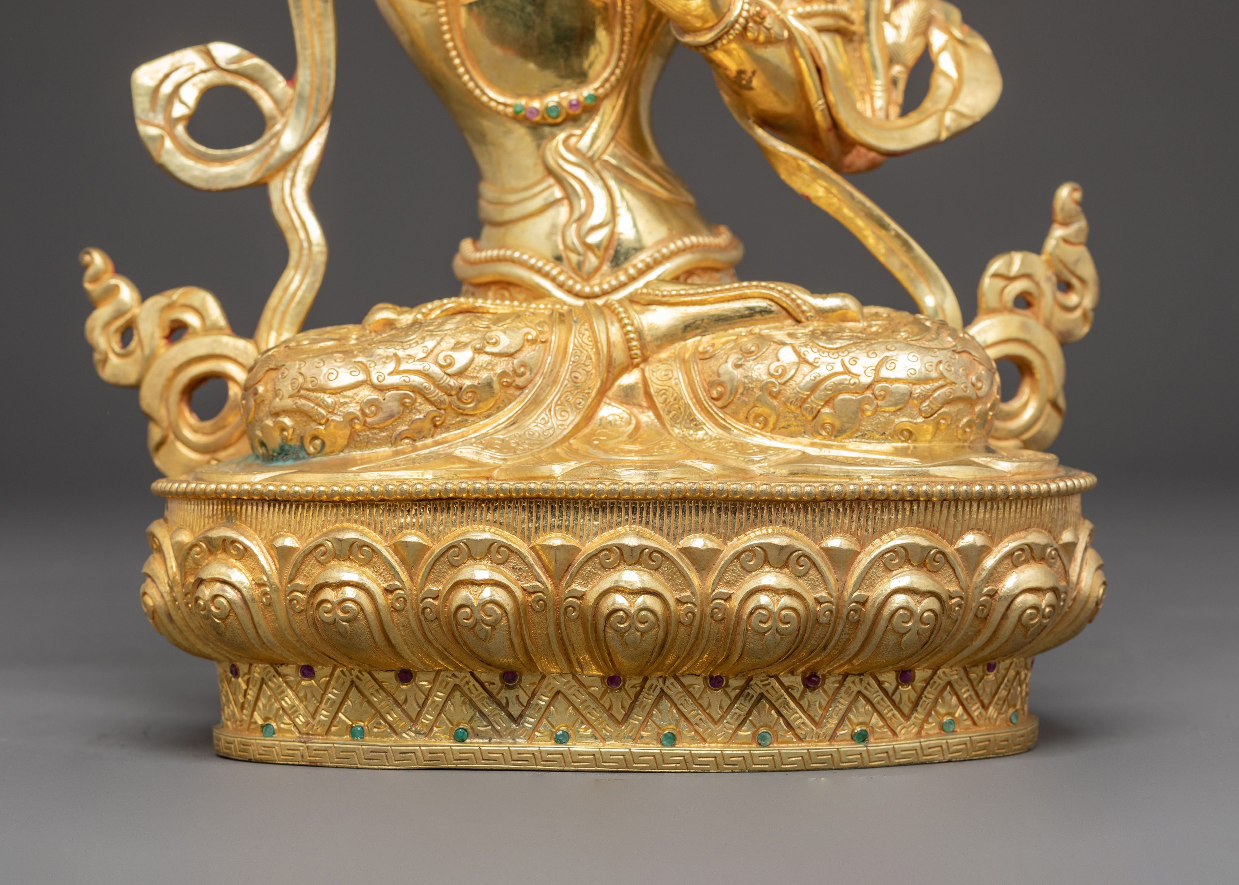 Handmade Dharma Icon Bodhisattva Manjushri Statue | Buddhist Spiritual Decor